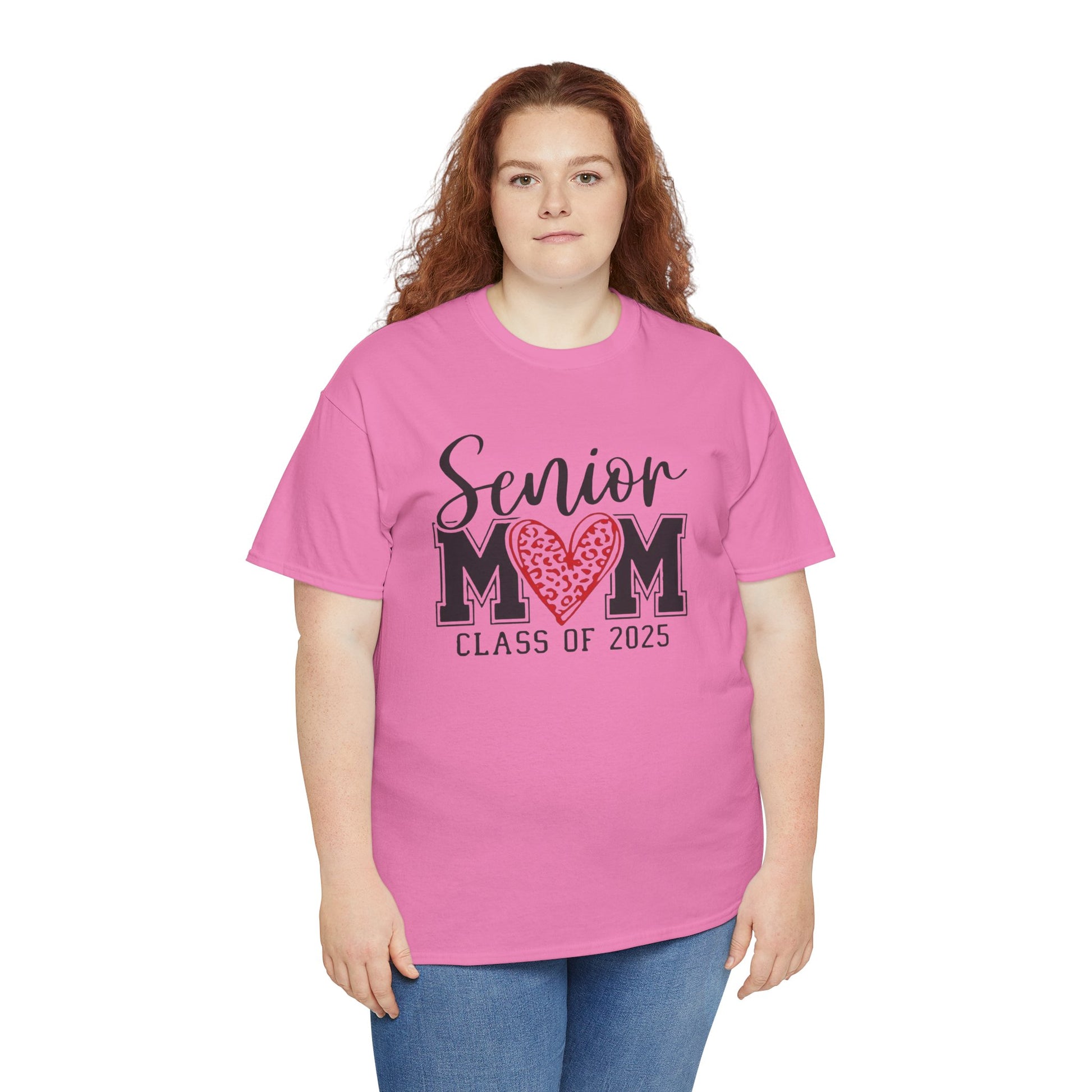 Senior Mom Class of 2026 Leopard Heart Shirt – Proud Graduation Tee for Moms
