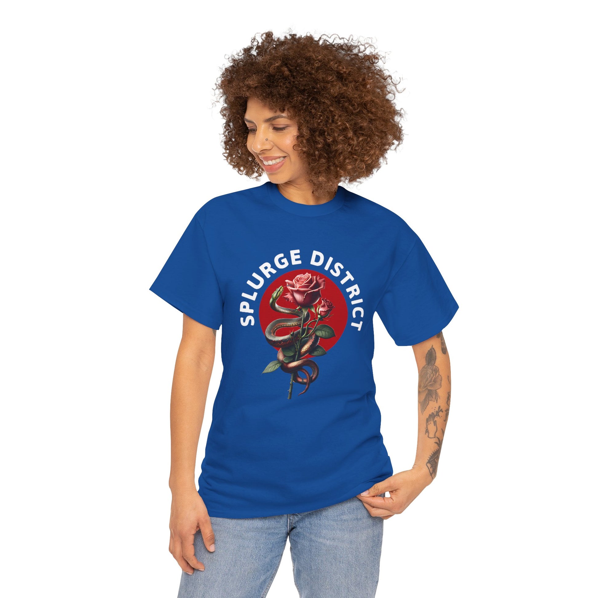 Splurge District Graphic Tee - with Rose Design