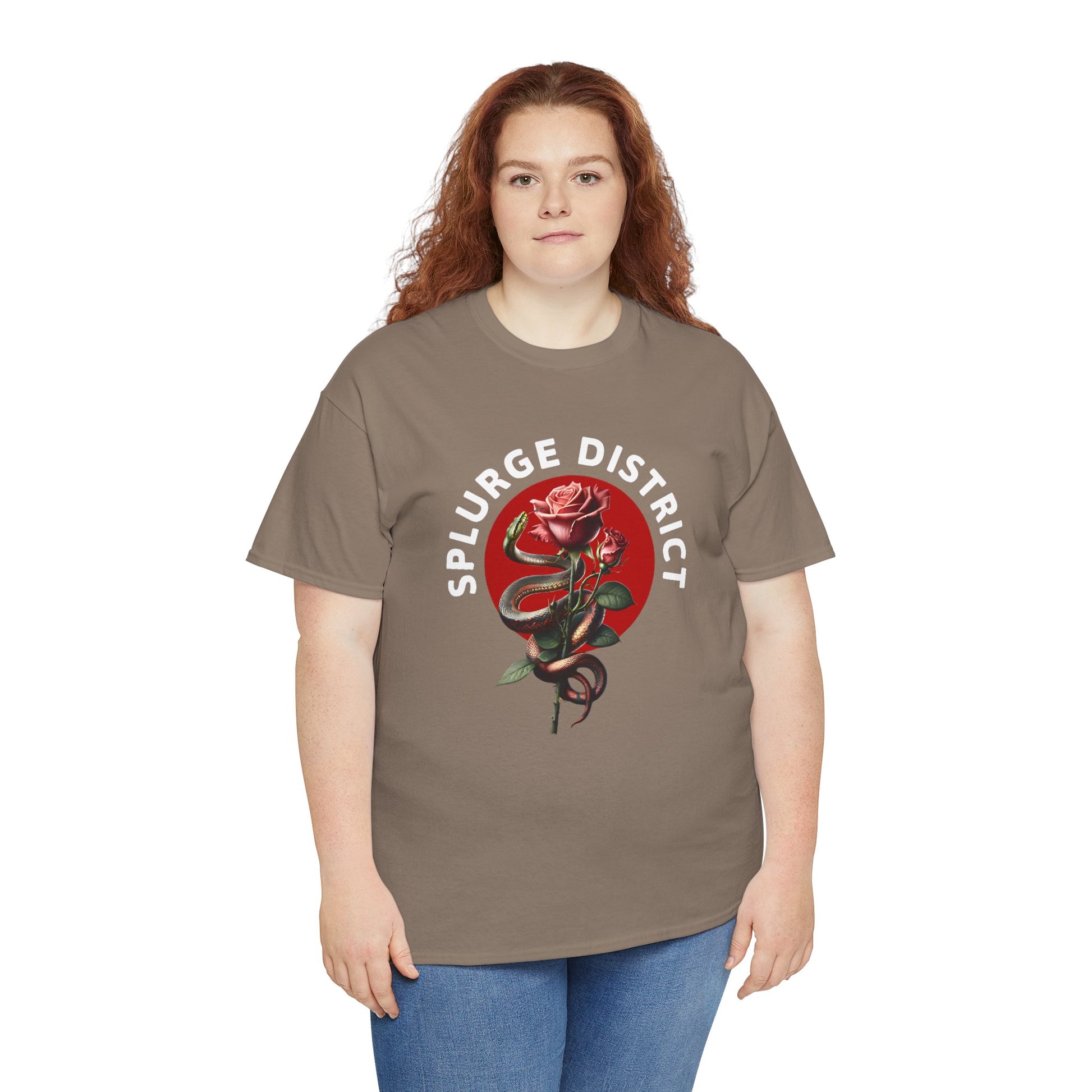 Splurge District Graphic Tee - with Rose Design