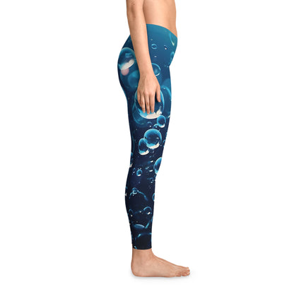 Deep Blue Drift" Bubble Art Leggings – Ocean Vibe Streetwear