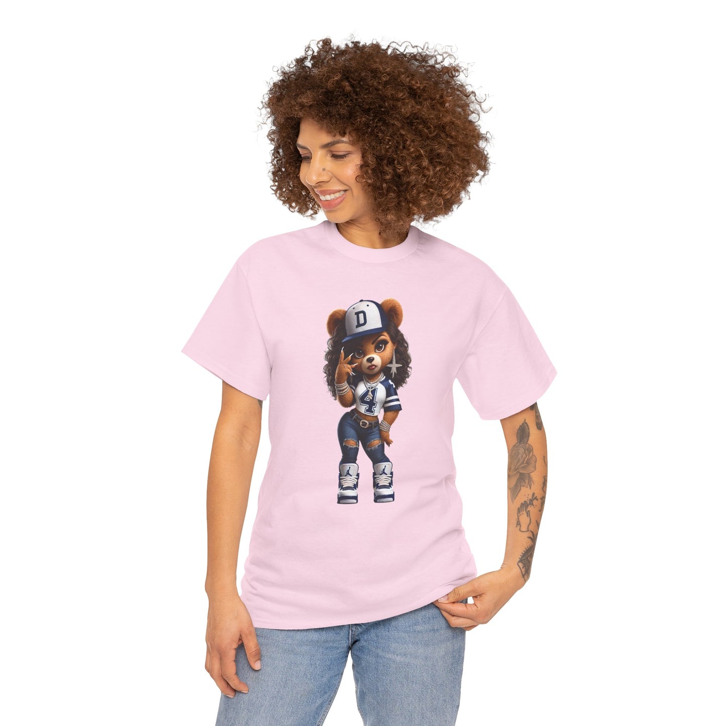 Urban Ms. Teddy Bear Tee Dallas Cowboys | Trendy Streetwear Graphic Shirt