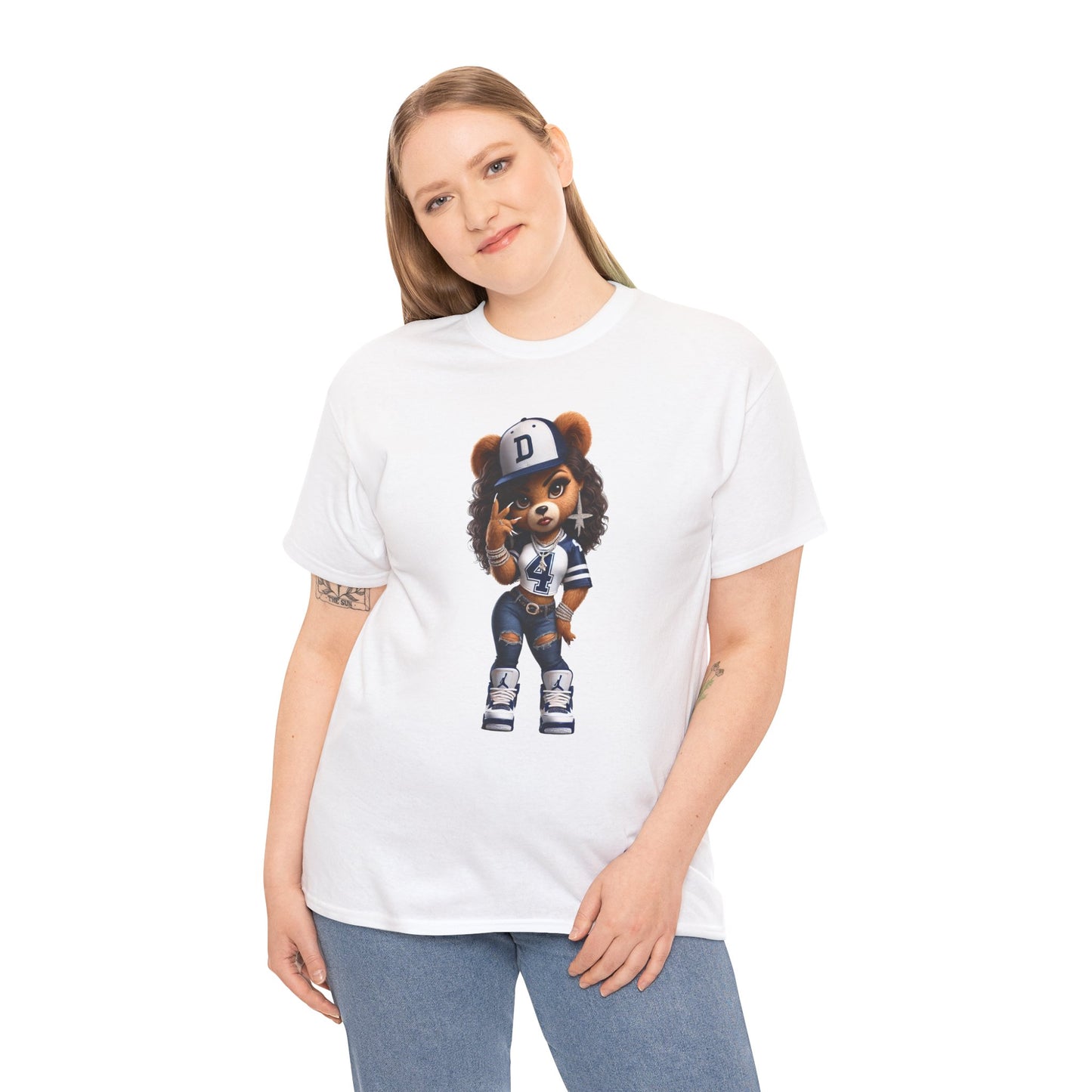 Urban Ms. Teddy Bear Tee Dallas Cowboys | Trendy Streetwear Graphic Shirt