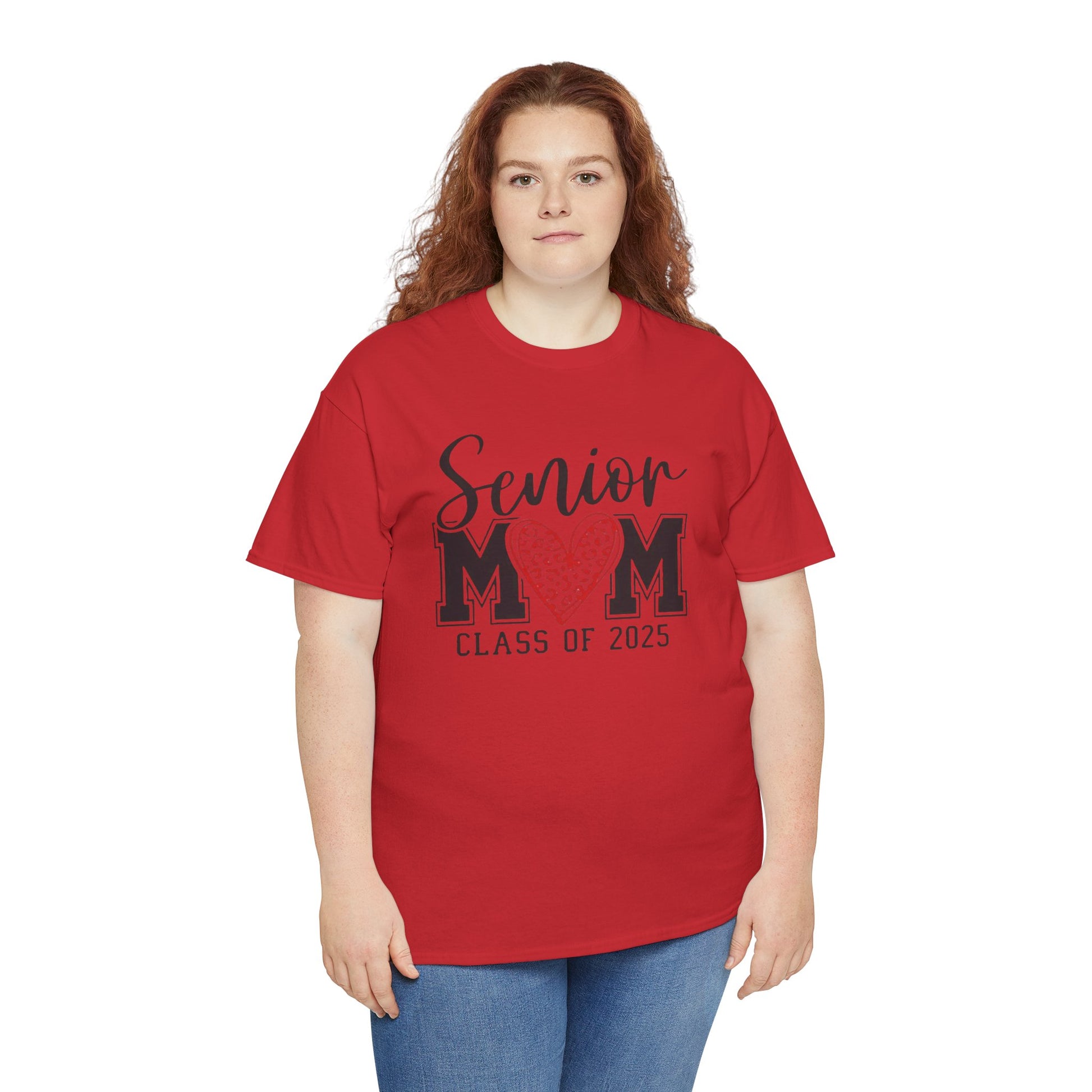 Senior Mom Class of 2026 Leopard Heart Shirt – Proud Graduation Tee for Moms