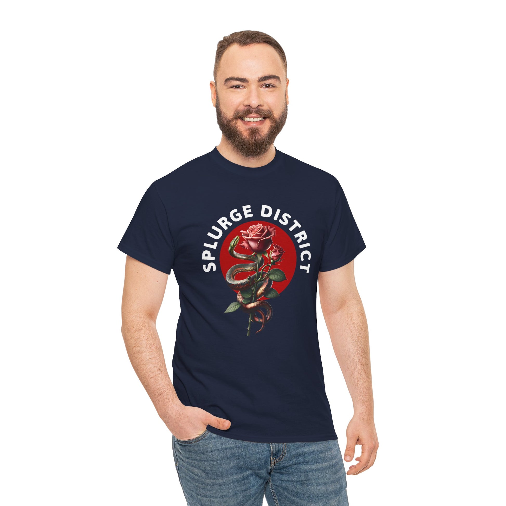 Splurge District Graphic Tee - with Rose Design