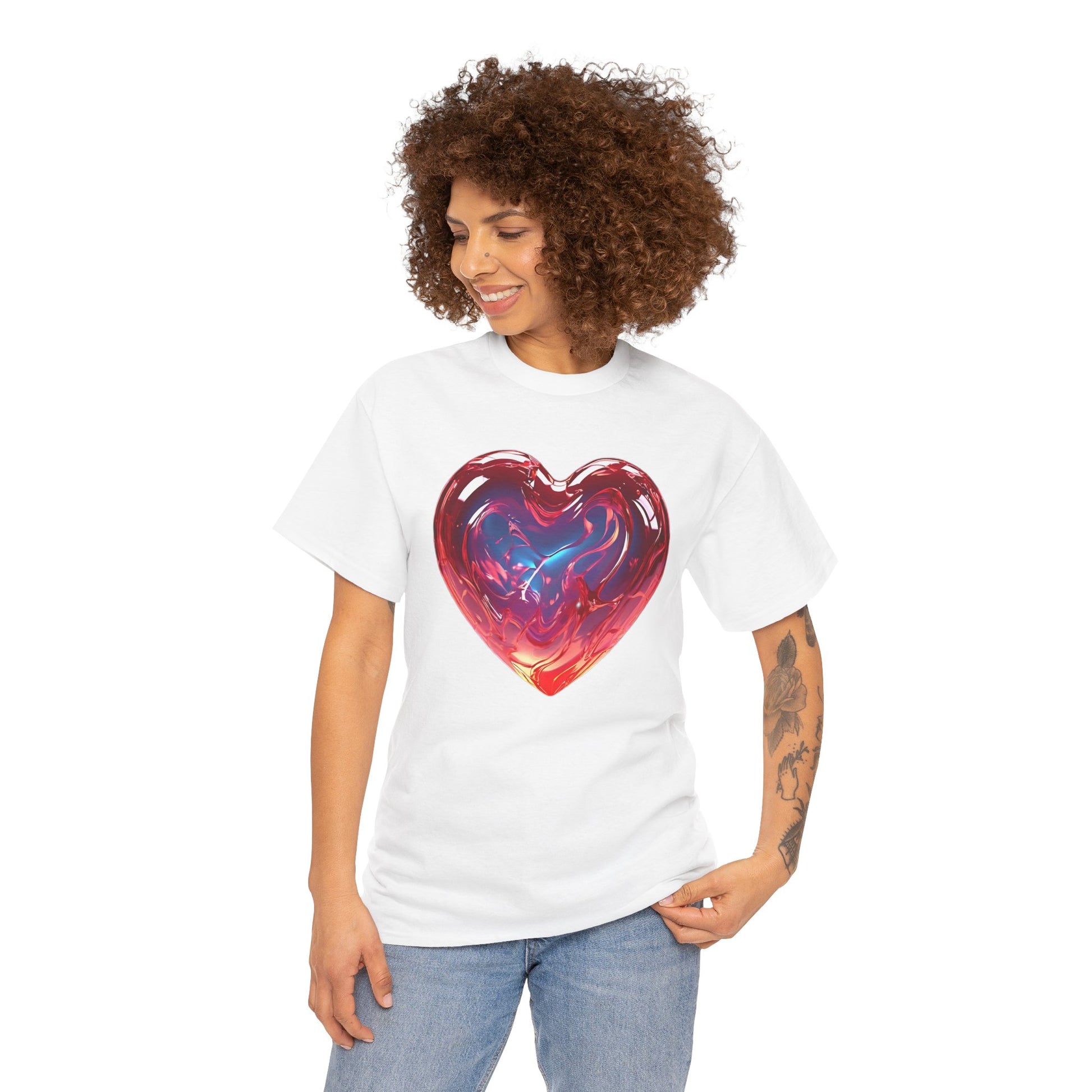 Trendy Women's Graphic Heart Tee