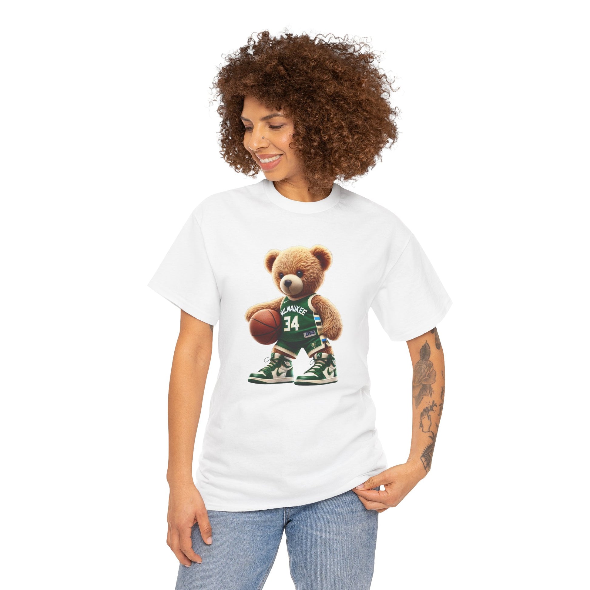 Milwaukee Bucks Teddy Bear Unisex Tee - Express Delivery available