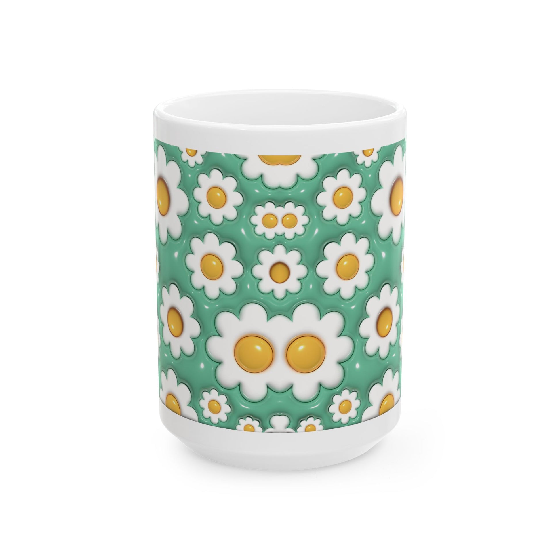 "Whimsical Daisy" Ceramic Mug (11oz, 15oz)