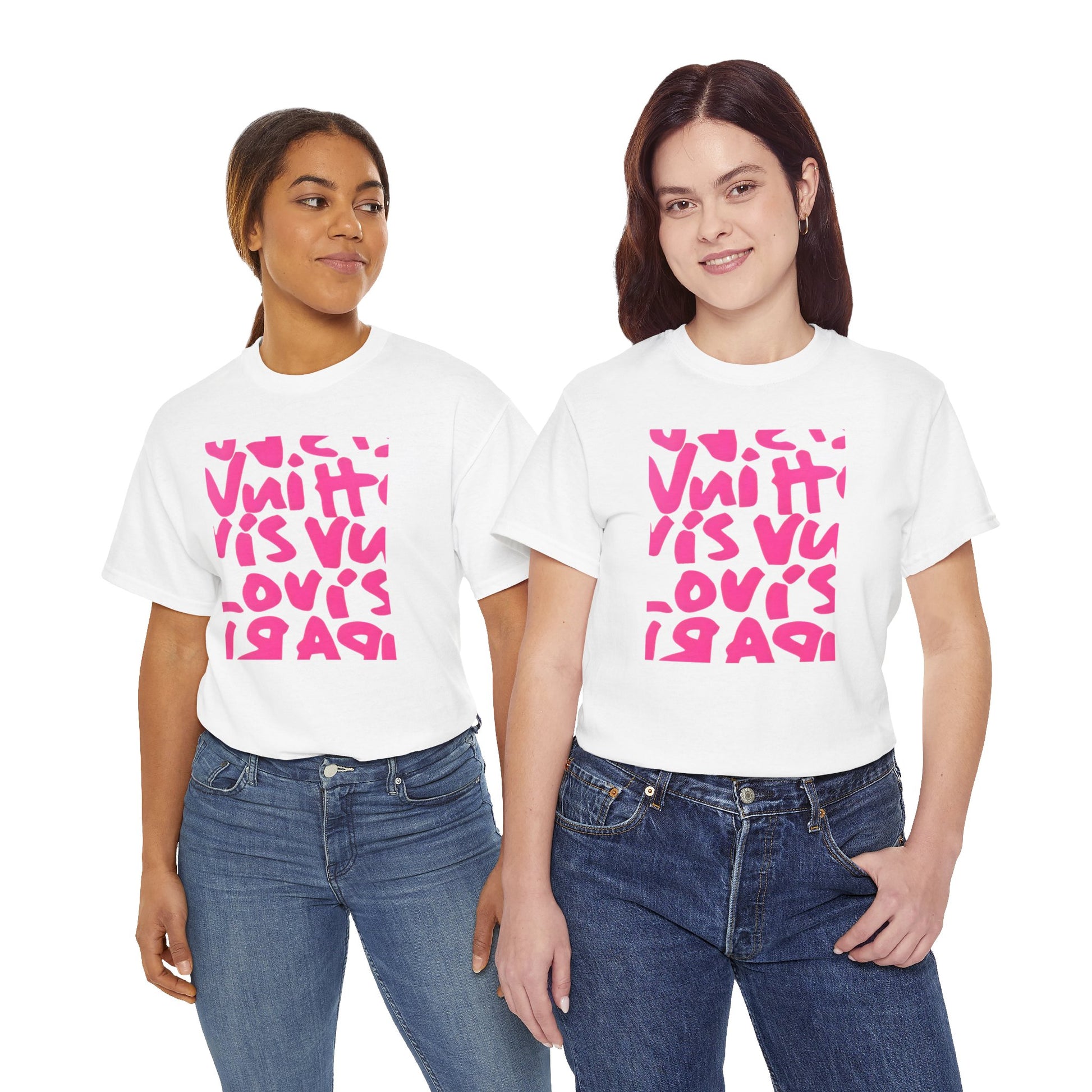 Pink Graffiti Luxe Tee – Street Art Designer-Inspired Shirt