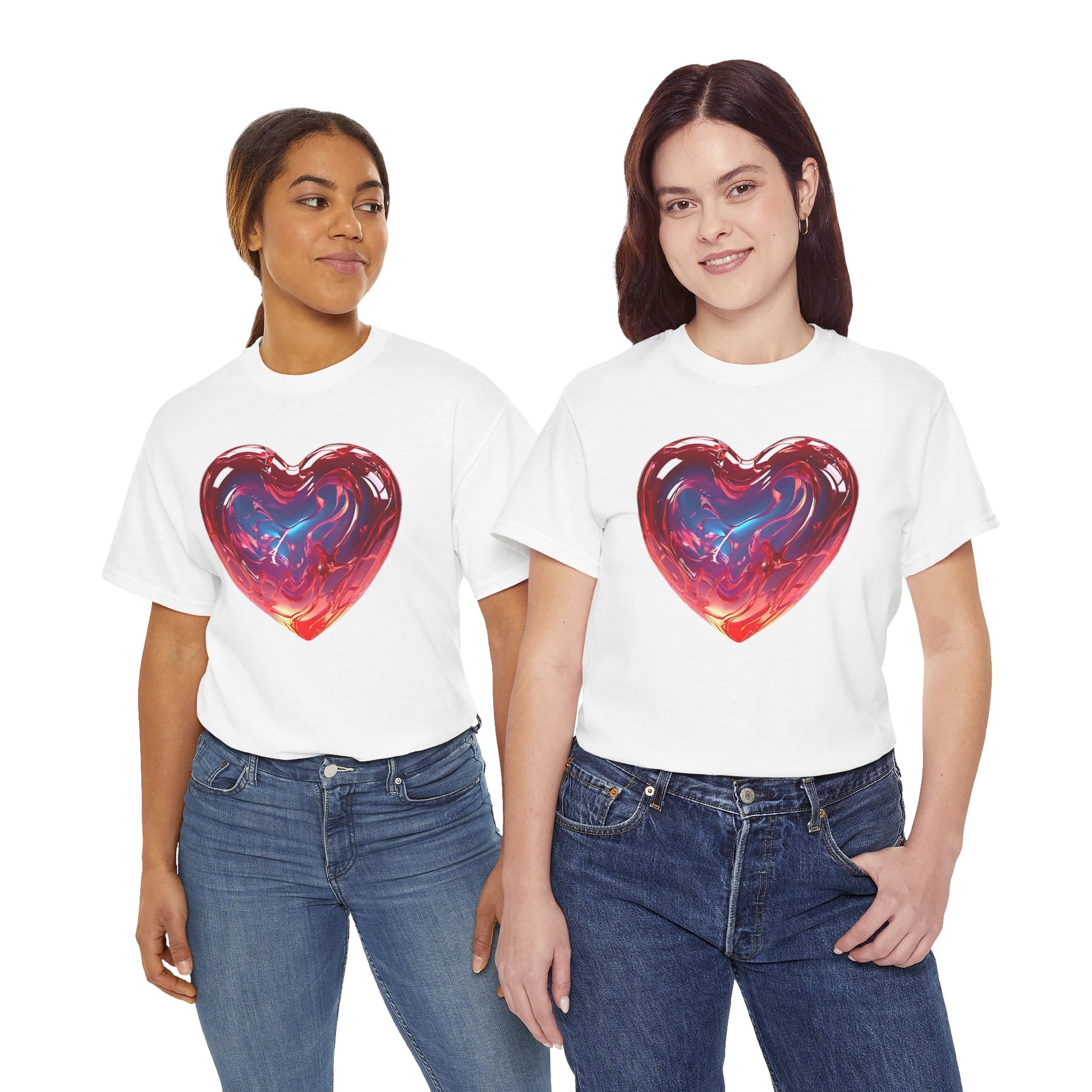 Trendy Women's Graphic Heart Tee