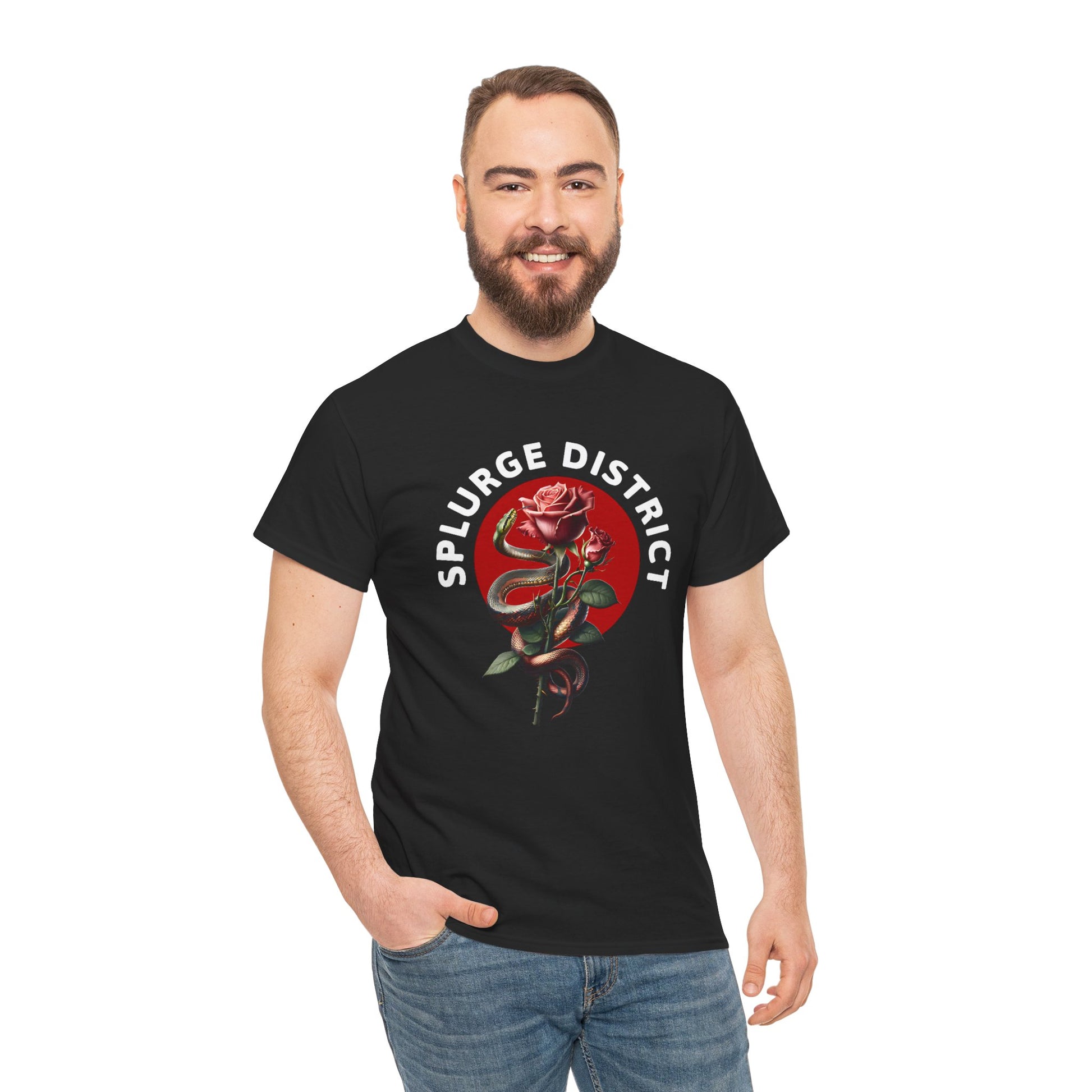 Splurge District Graphic Tee - with Rose Design