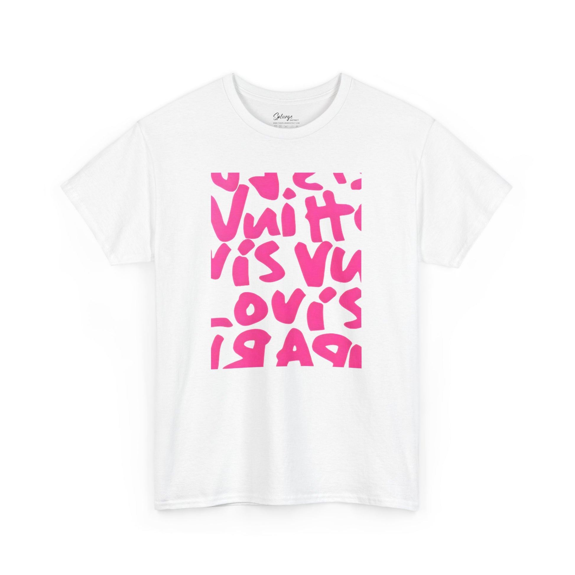 Pink Graffiti Luxe Tee – Street Art Designer-Inspired Shirt