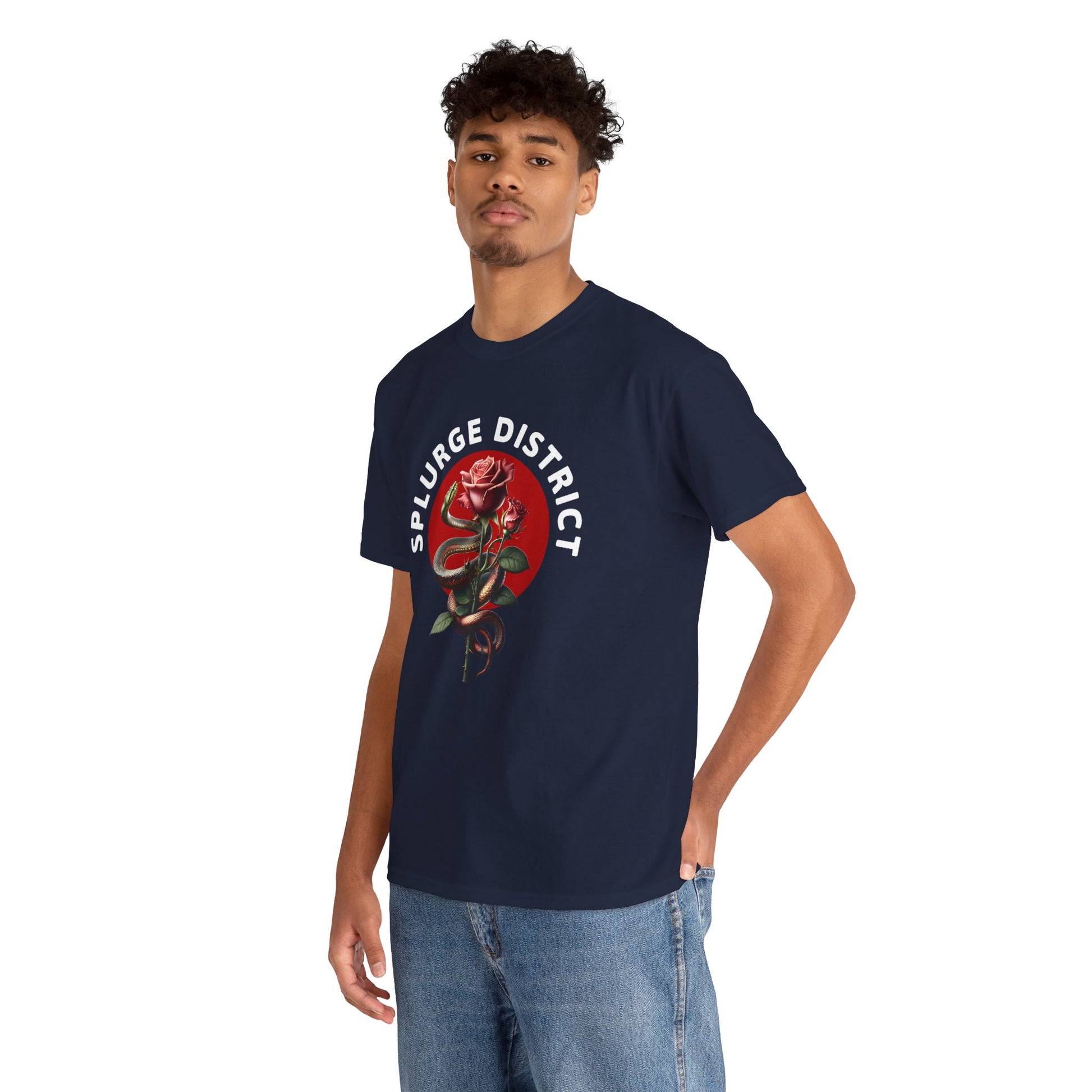 Splurge District Graphic Tee - with Rose Design