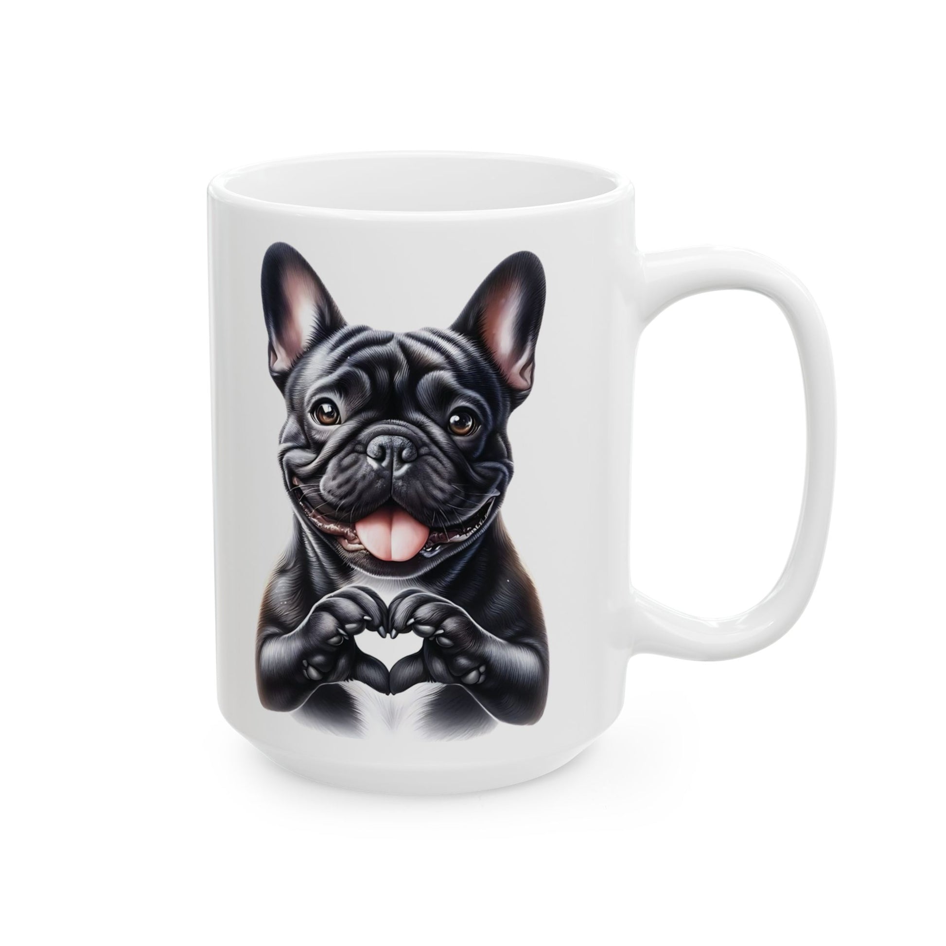 French Bulldog Heart Hand Sign Mug (11oz & 15oz)