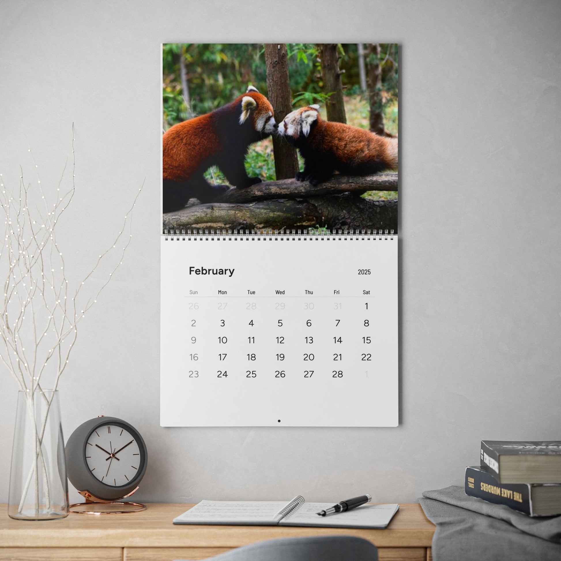 Wall Calendar Red Panda 2025