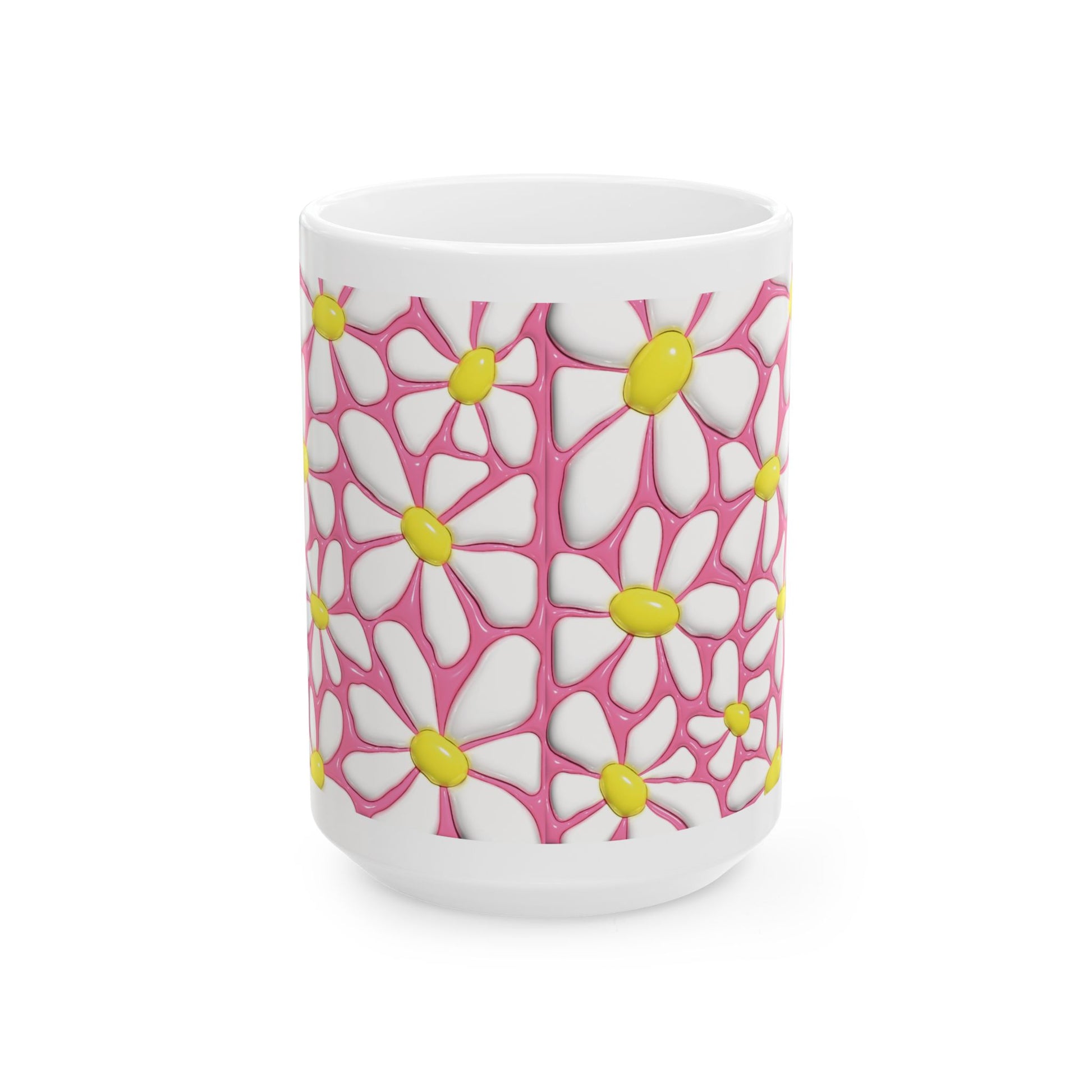 "Cheerful Daisy" Ceramic Mug (11oz, 15oz)