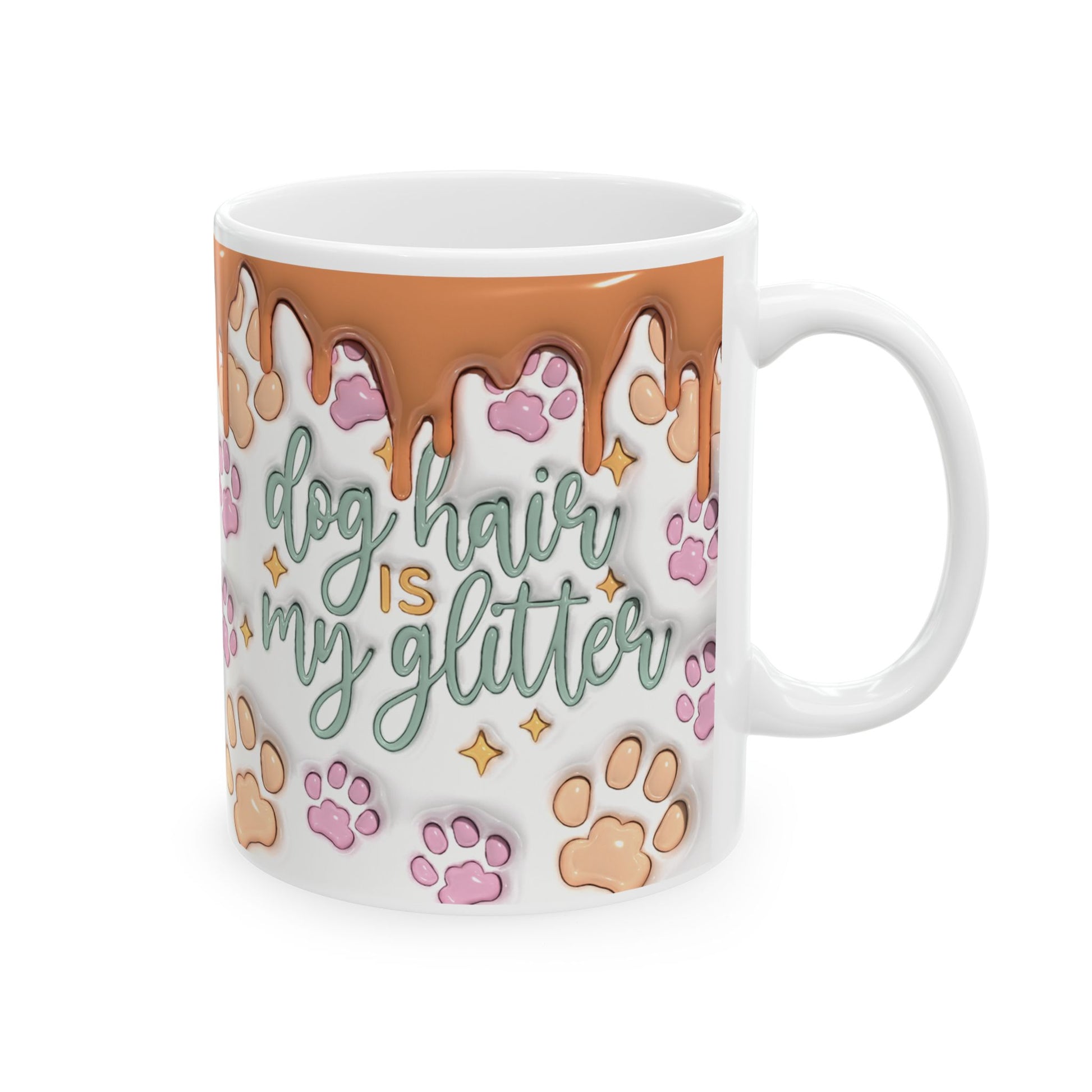 "Dog Hair Is My Glitter" Ceramic Mug (11oz, 15oz)