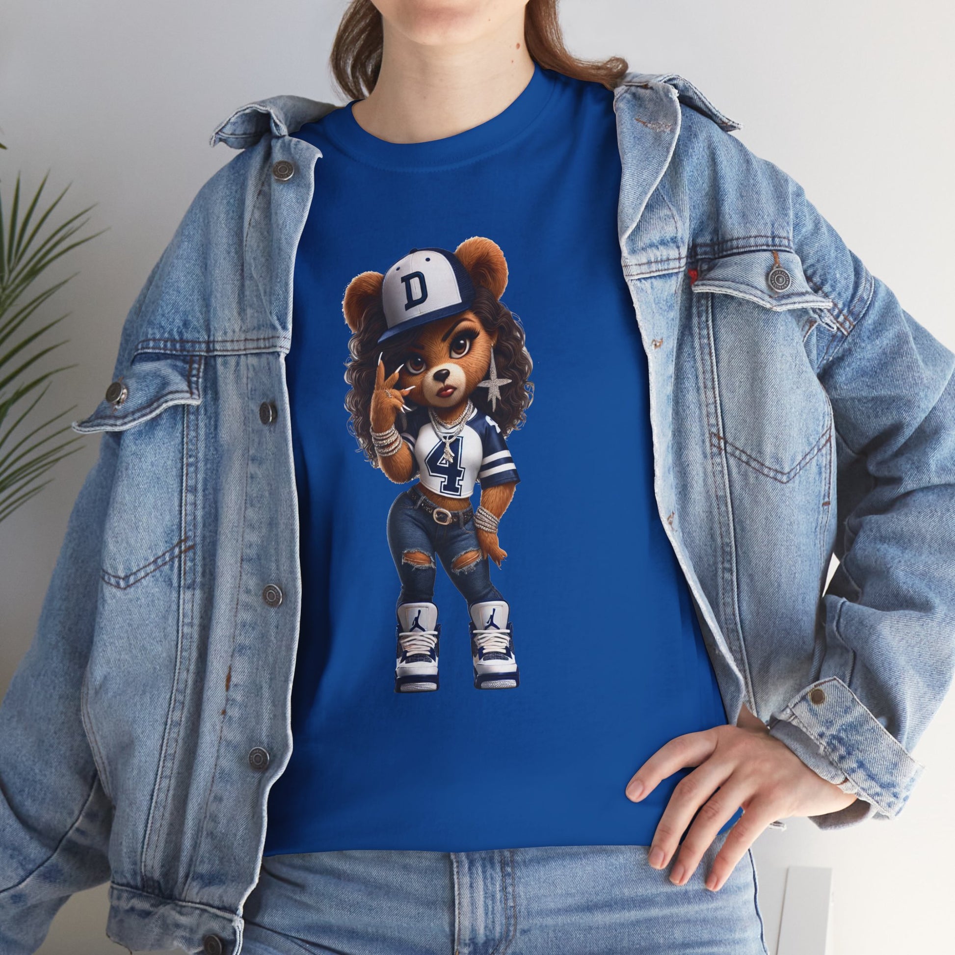 Urban Ms. Teddy Bear Tee Dallas Cowboys | Trendy Streetwear Graphic Shirt