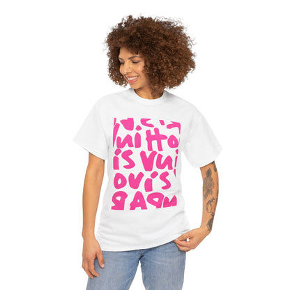 Graphic Women's Tee – Vibrant Pink Typography Design | Bold & Trendy Statement Tee