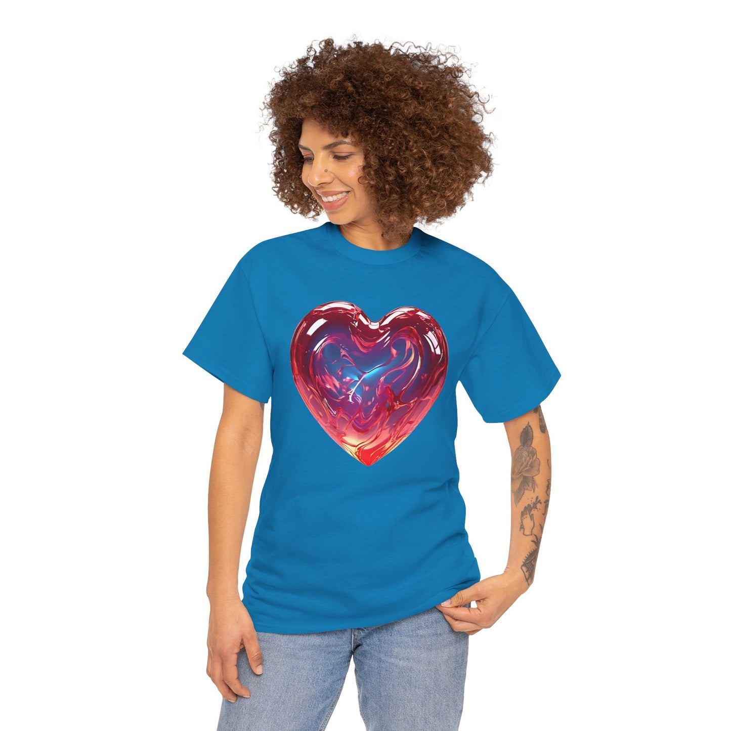 Trendy Women's Graphic Heart Tee