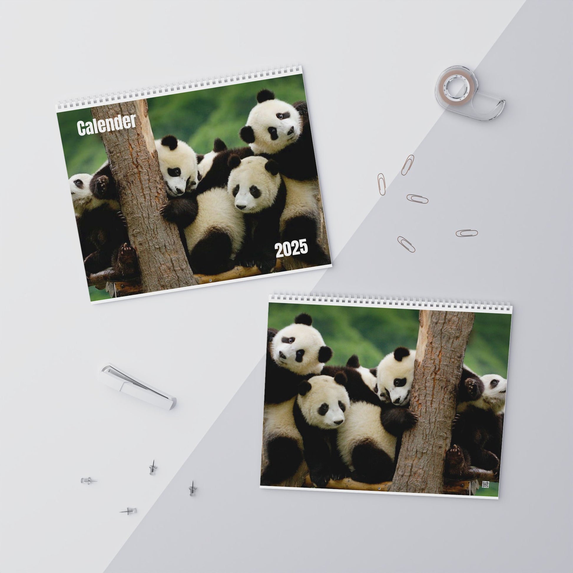 Panda Wall Calendar 2025