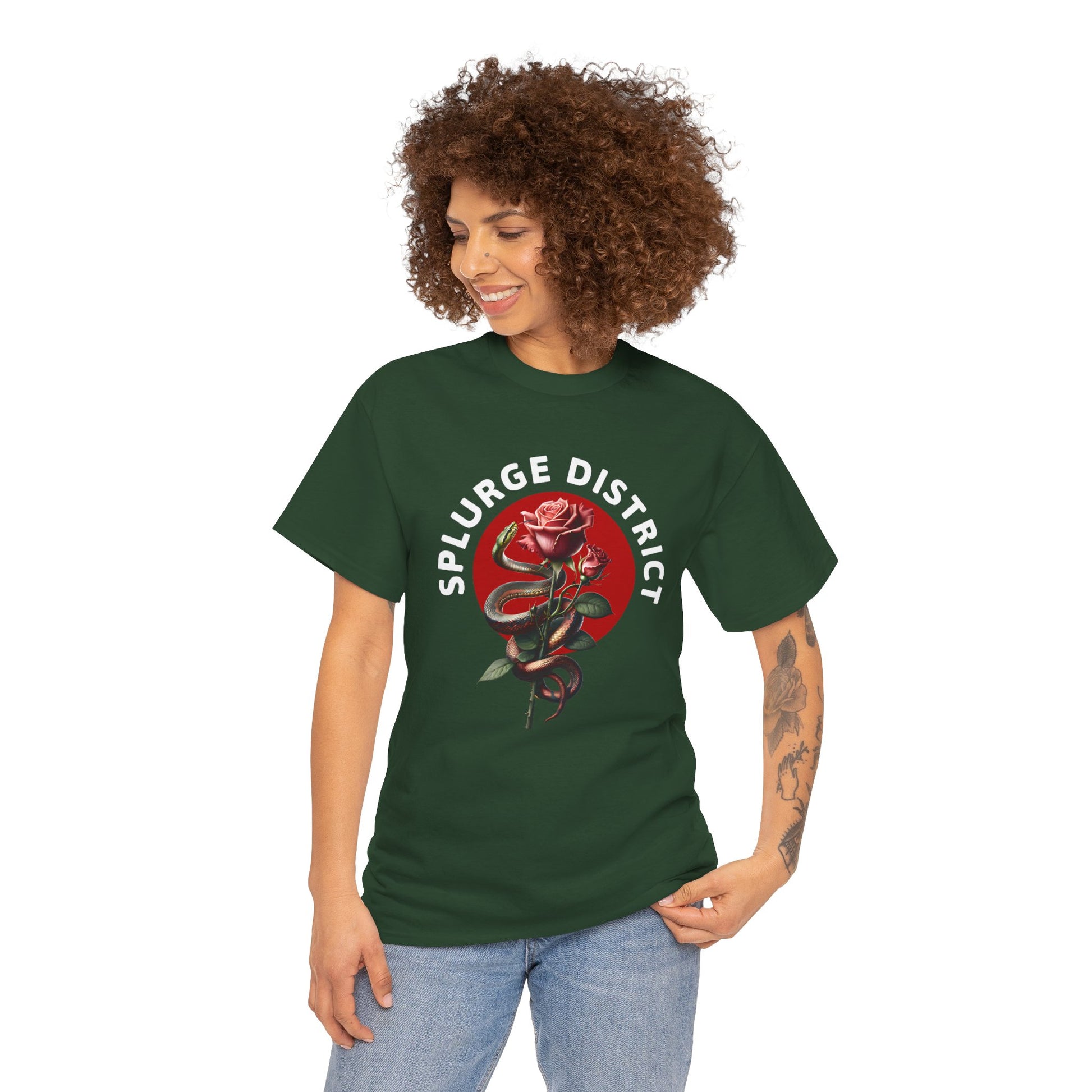 Splurge District Graphic Tee - with Rose Design
