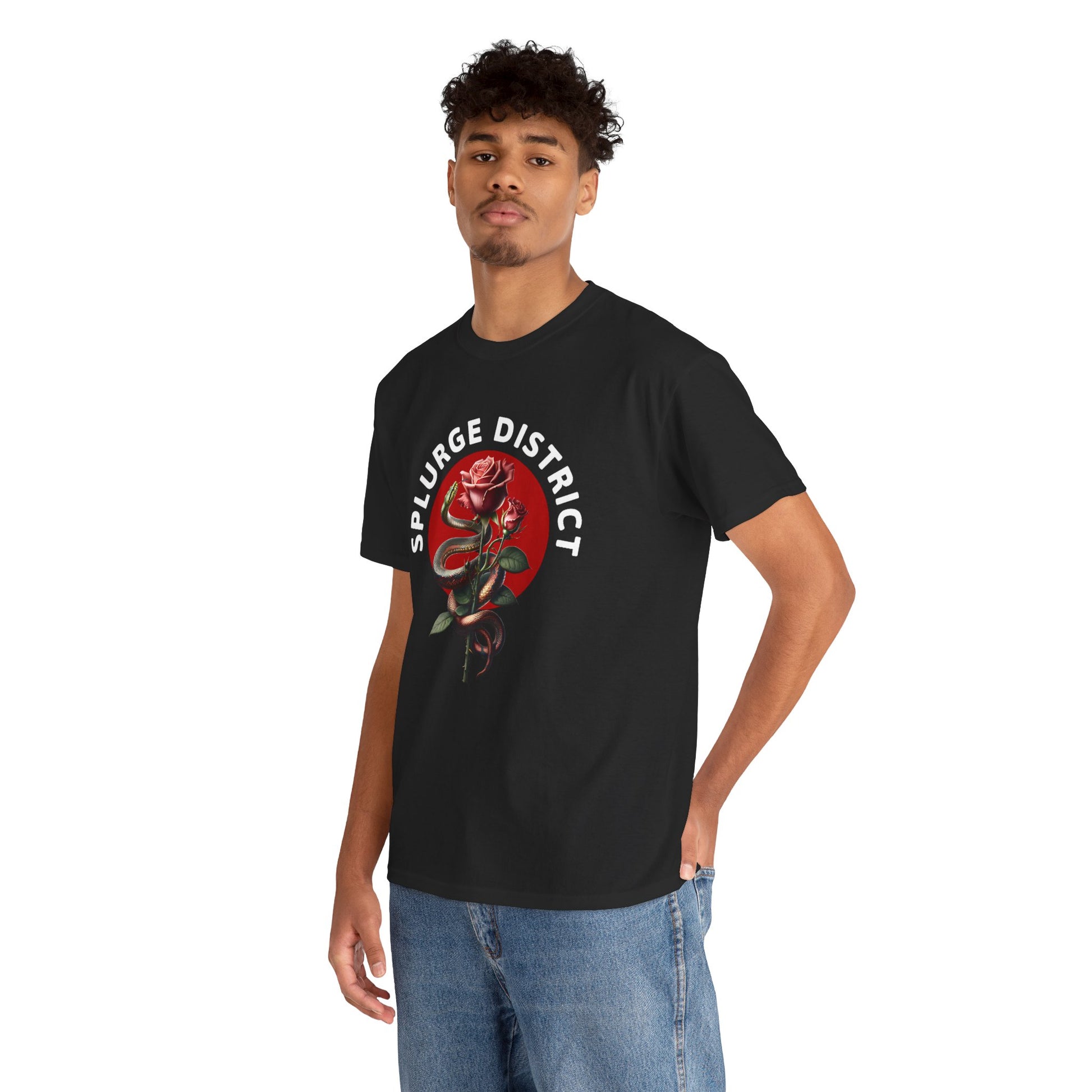 Splurge District Graphic Tee - with Rose Design