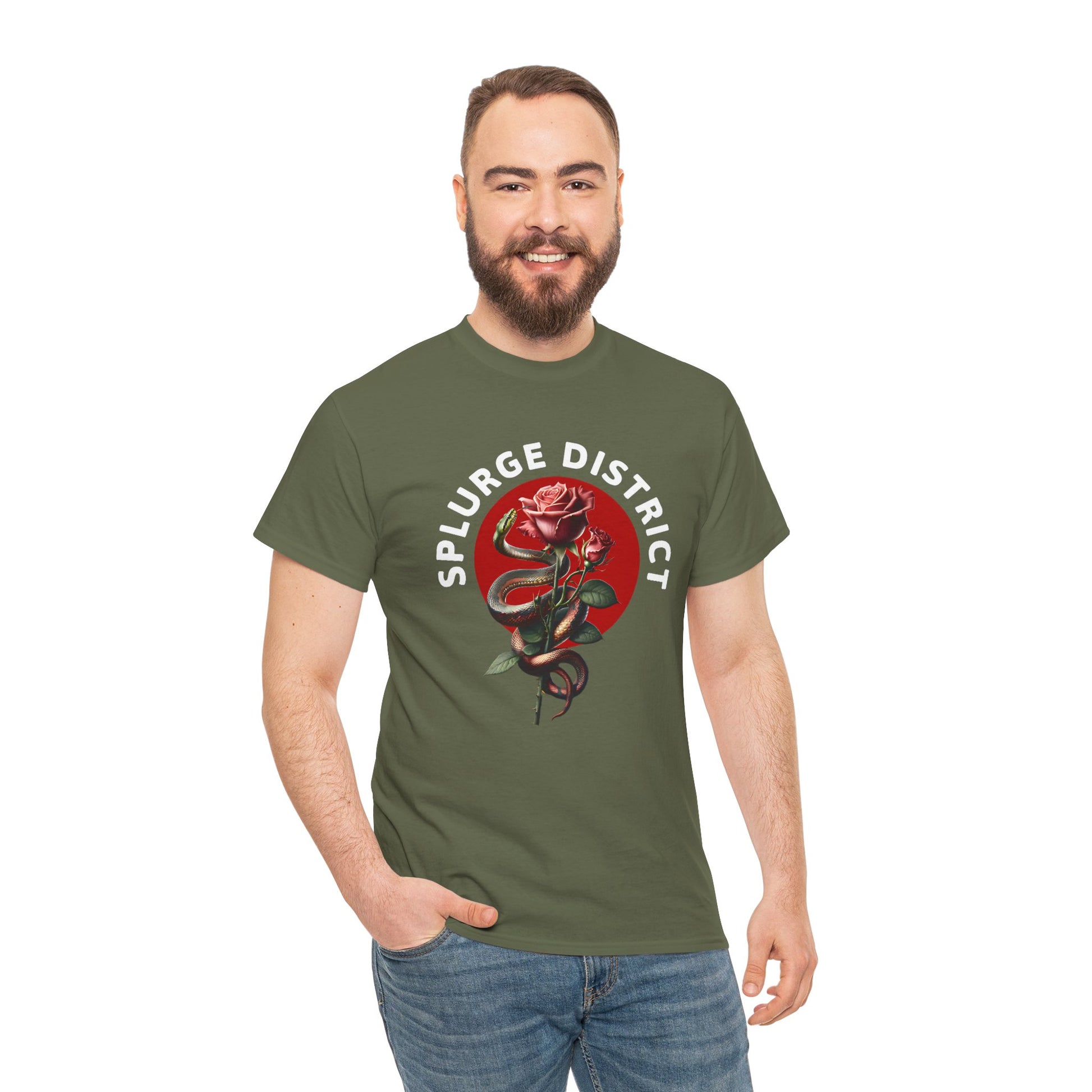 Splurge District Graphic Tee - with Rose Design