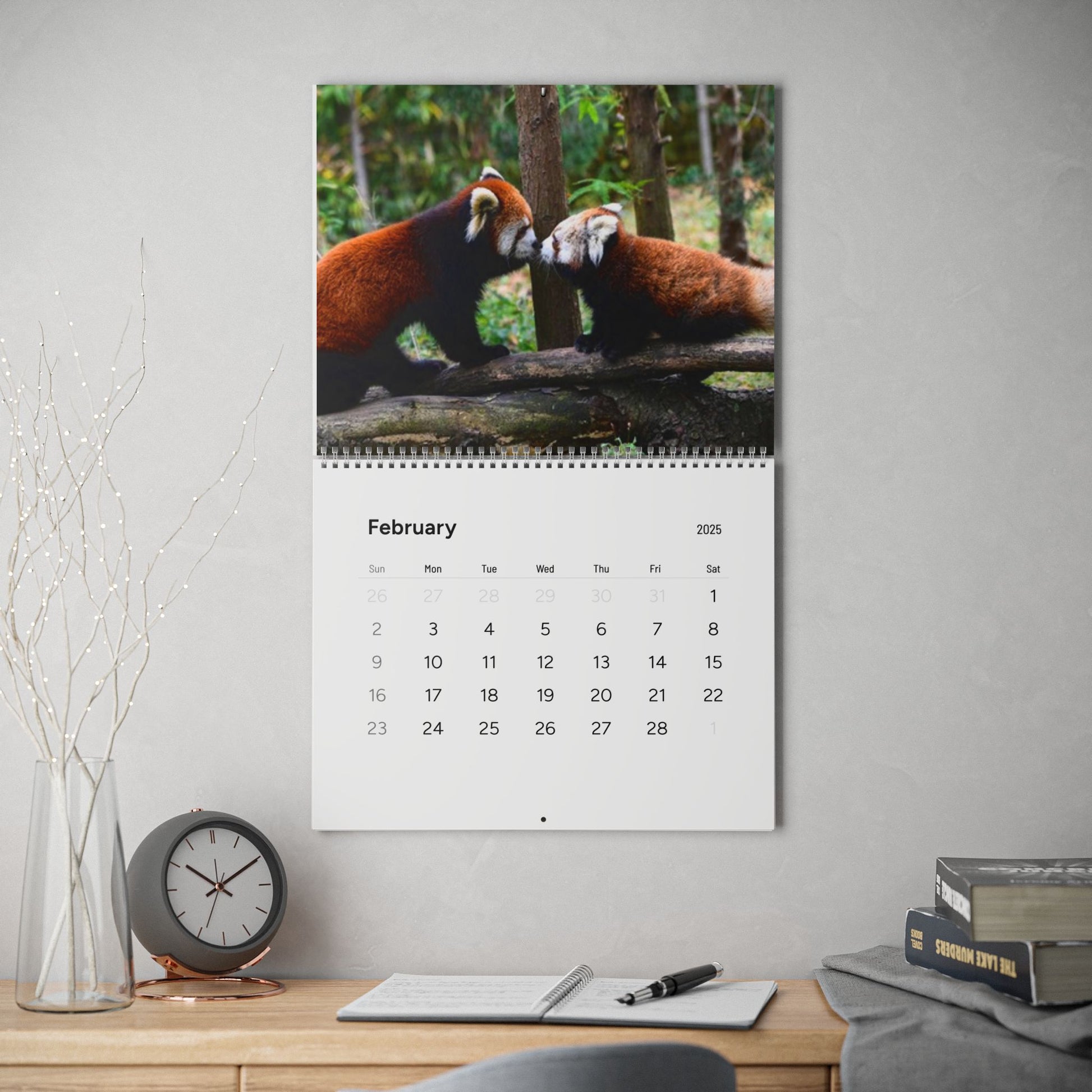 Wall Calendar Red Panda 2025
