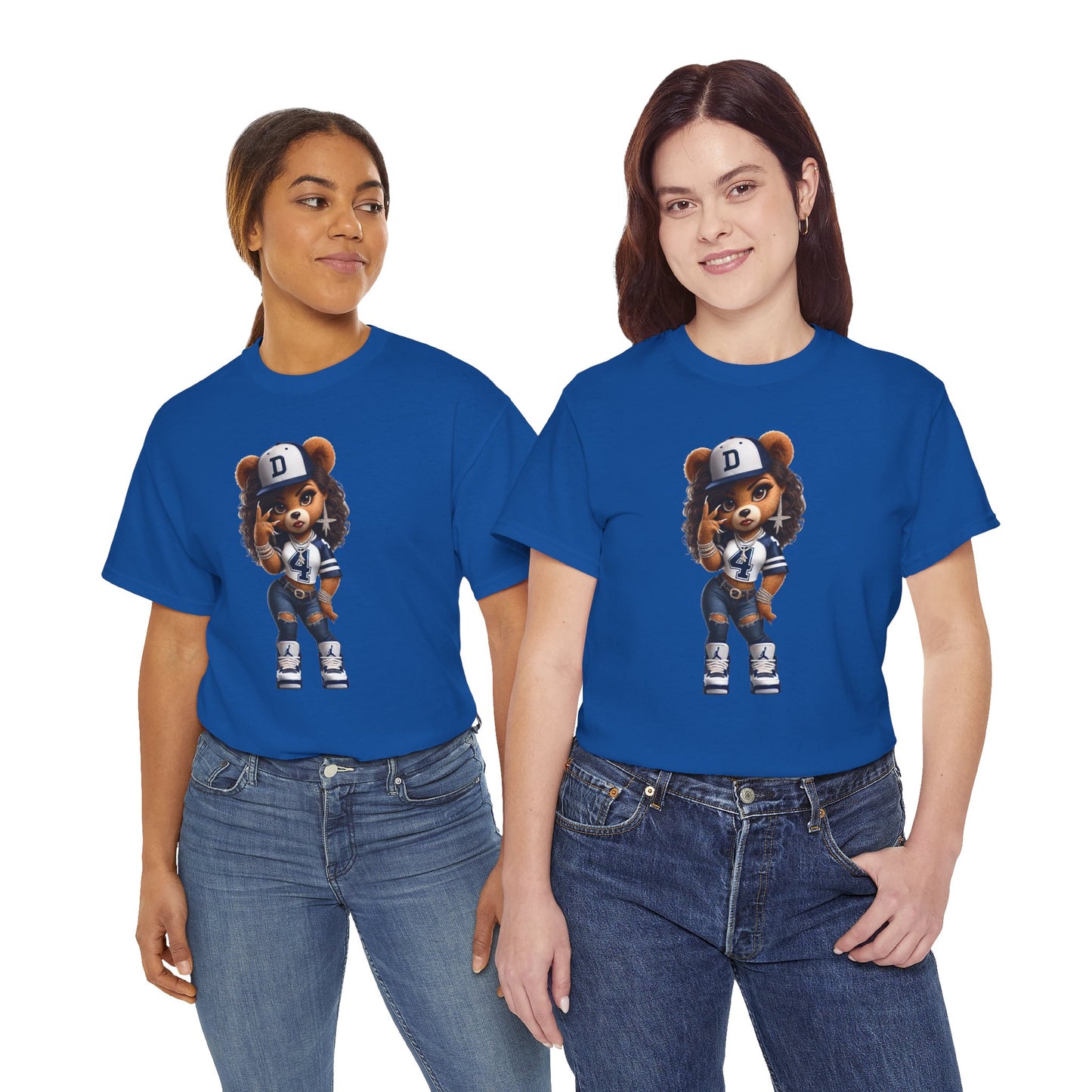 Urban Ms. Teddy Bear Tee Dallas Cowboys | Trendy Streetwear Graphic Shirt