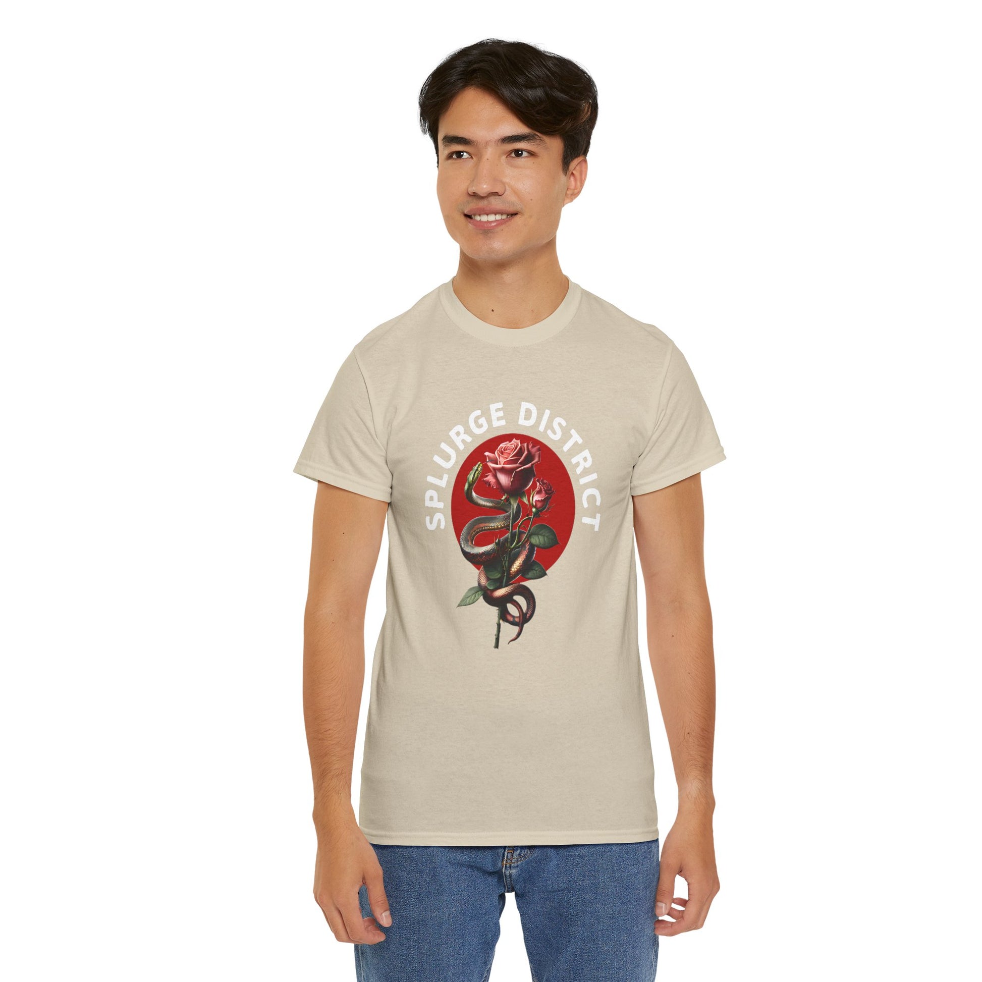 Splurge District Graphic Tee - with Rose Design
