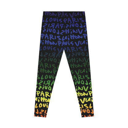 Graffiti Luxe Rainbow Print – Streetwear-Inspired All-Over Graphic Tee