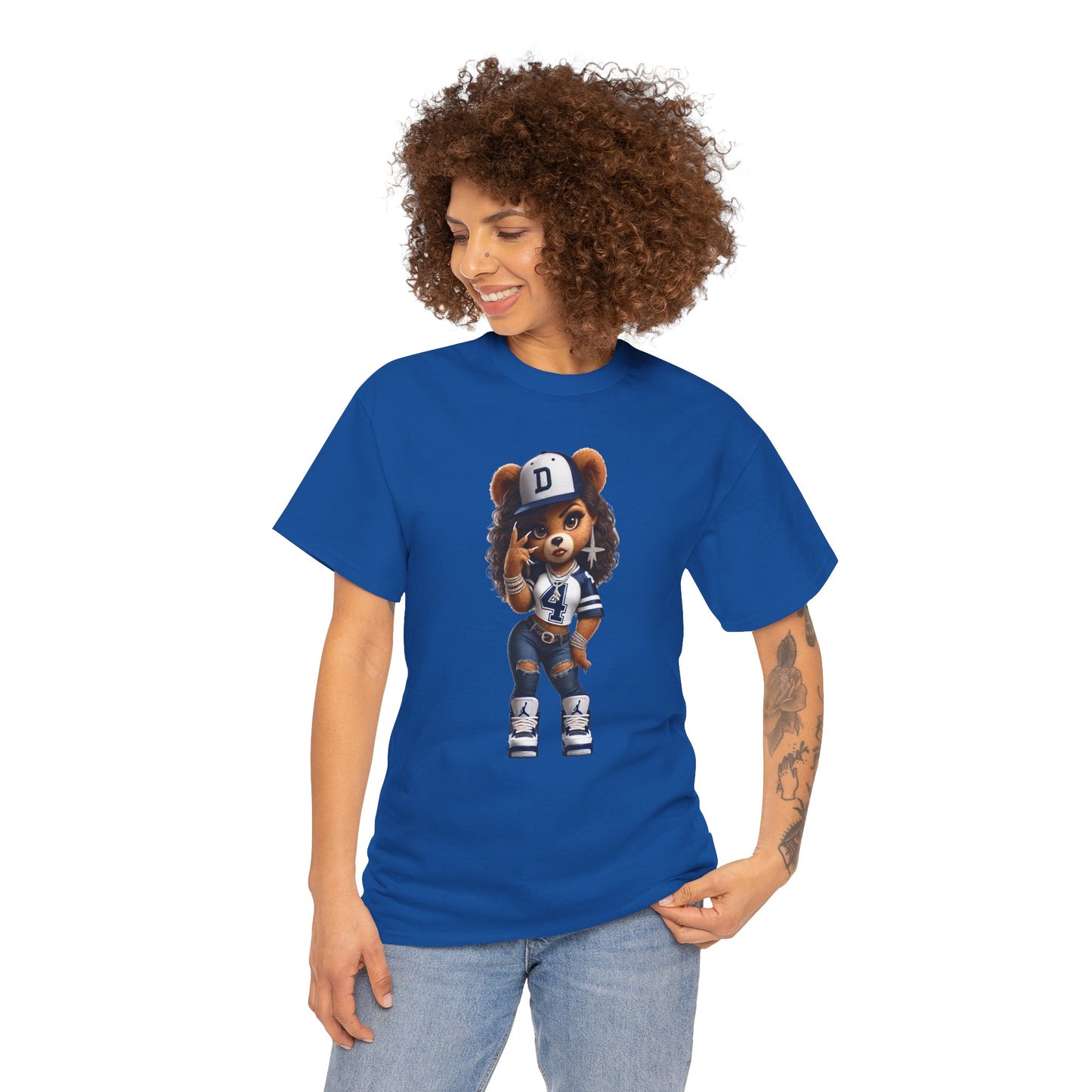 Urban Ms. Teddy Bear Tee Dallas Cowboys | Trendy Streetwear Graphic Shirt