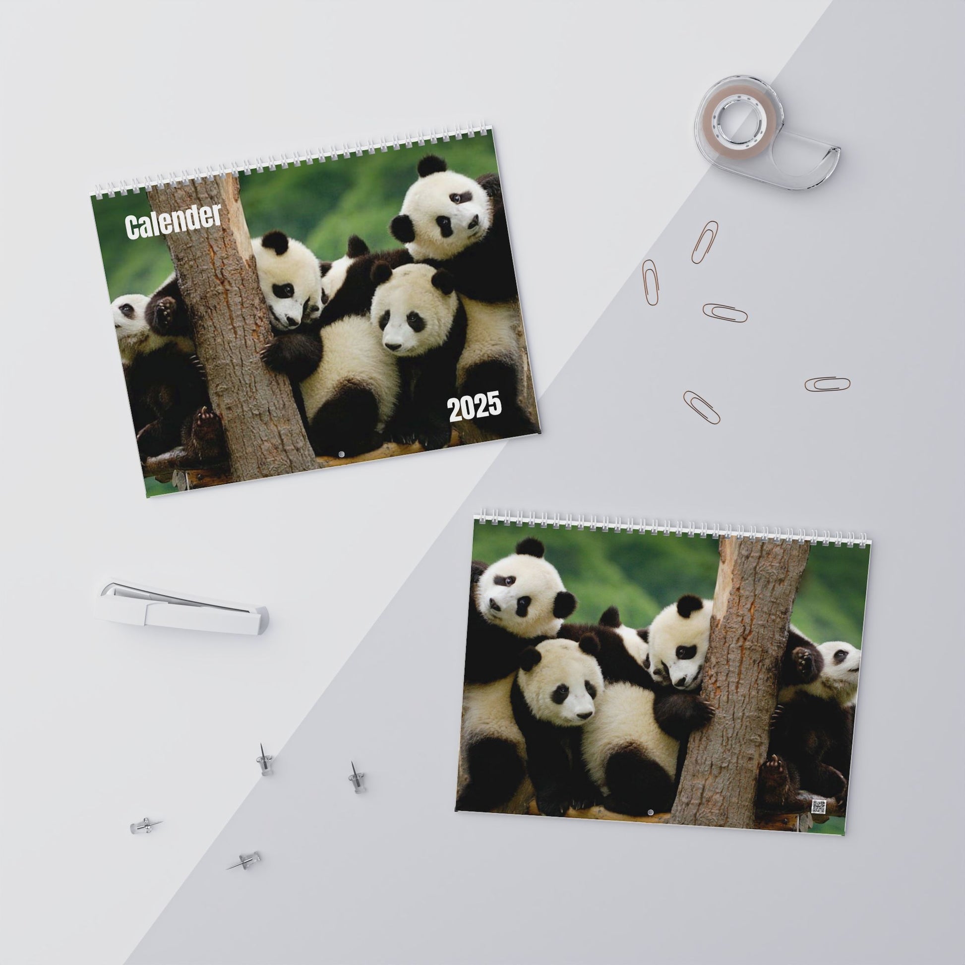 Panda Wall Calendar 2025