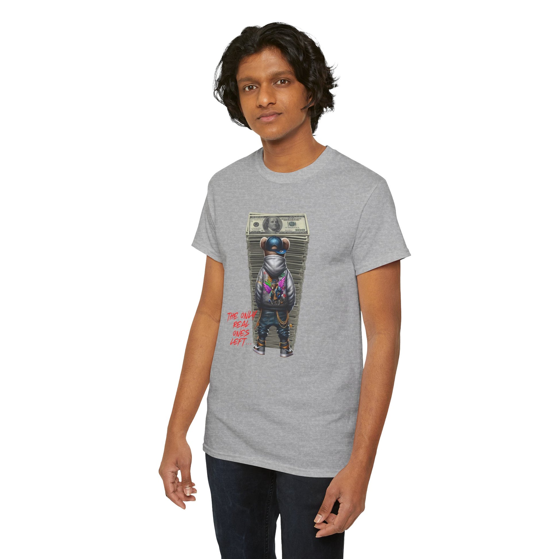 The Only Real Ones Left – Street Bear Stacked Money Graphic Tee