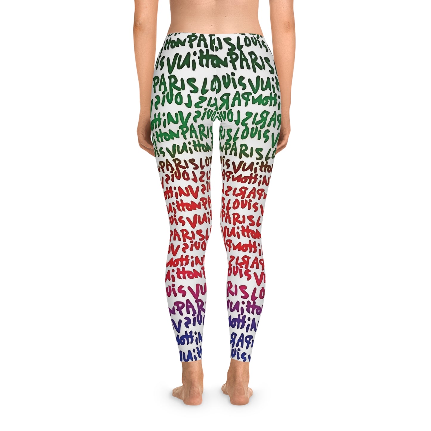 Rainbow Graffiti Luxe “Paris LV” Street Art Tee – Bold Designer-Inspired Style