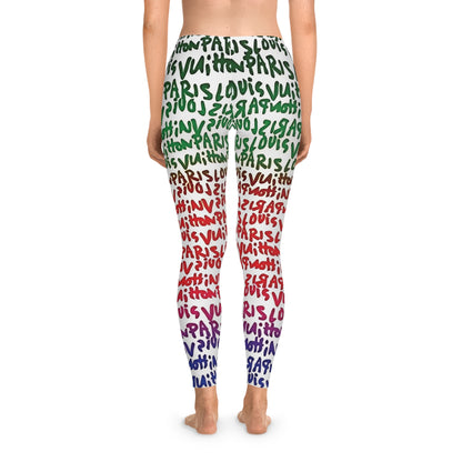 Rainbow Graffiti Luxe “Paris LV” Street Art Tee – Bold Designer-Inspired Style