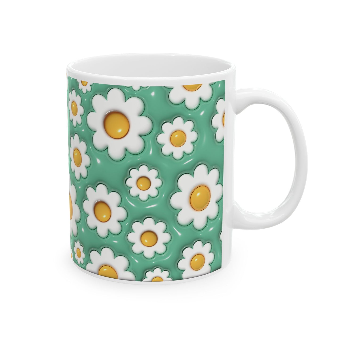 "Whimsical Daisy" Ceramic Mug (11oz, 15oz)