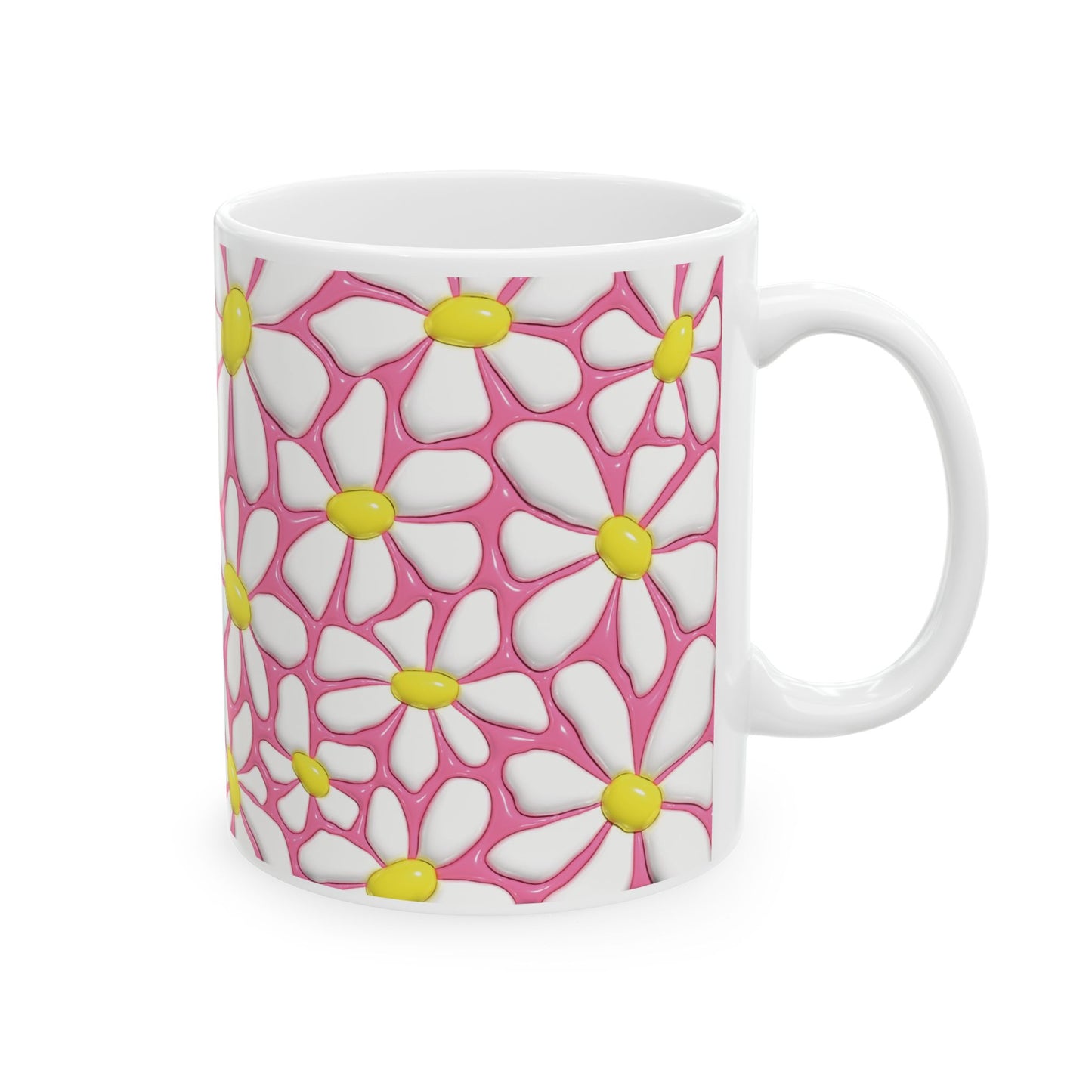 "Cheerful Daisy" Ceramic Mug (11oz, 15oz)