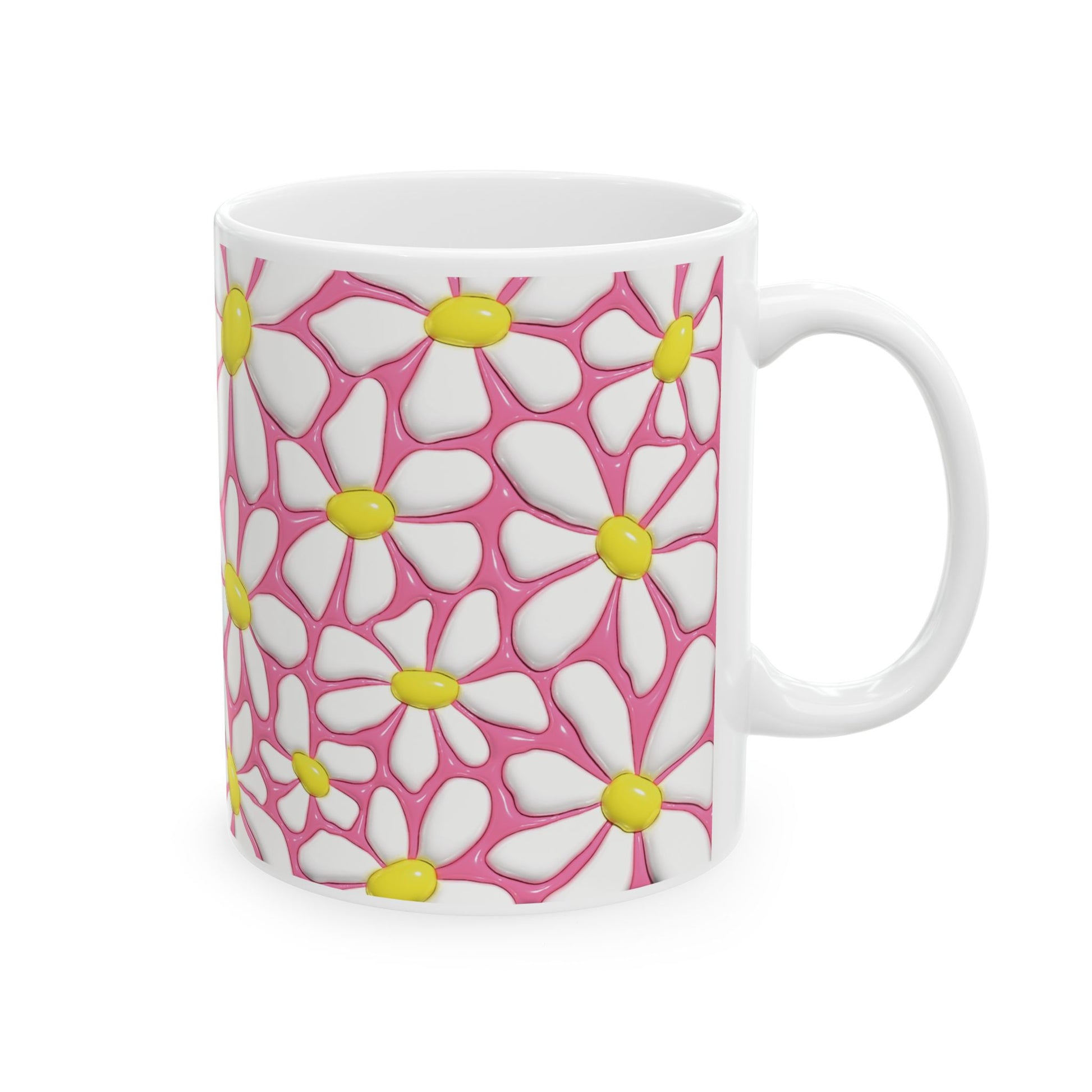 "Cheerful Daisy" Ceramic Mug (11oz, 15oz)