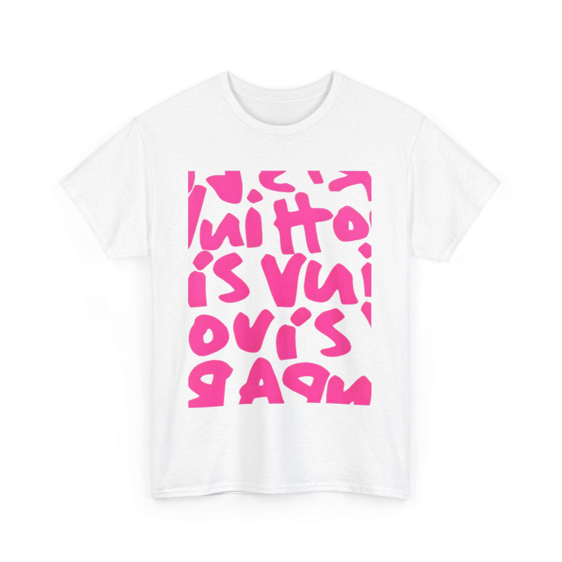 Graphic Women's Tee – Vibrant Pink Typography Design | Bold & Trendy Statement Tee