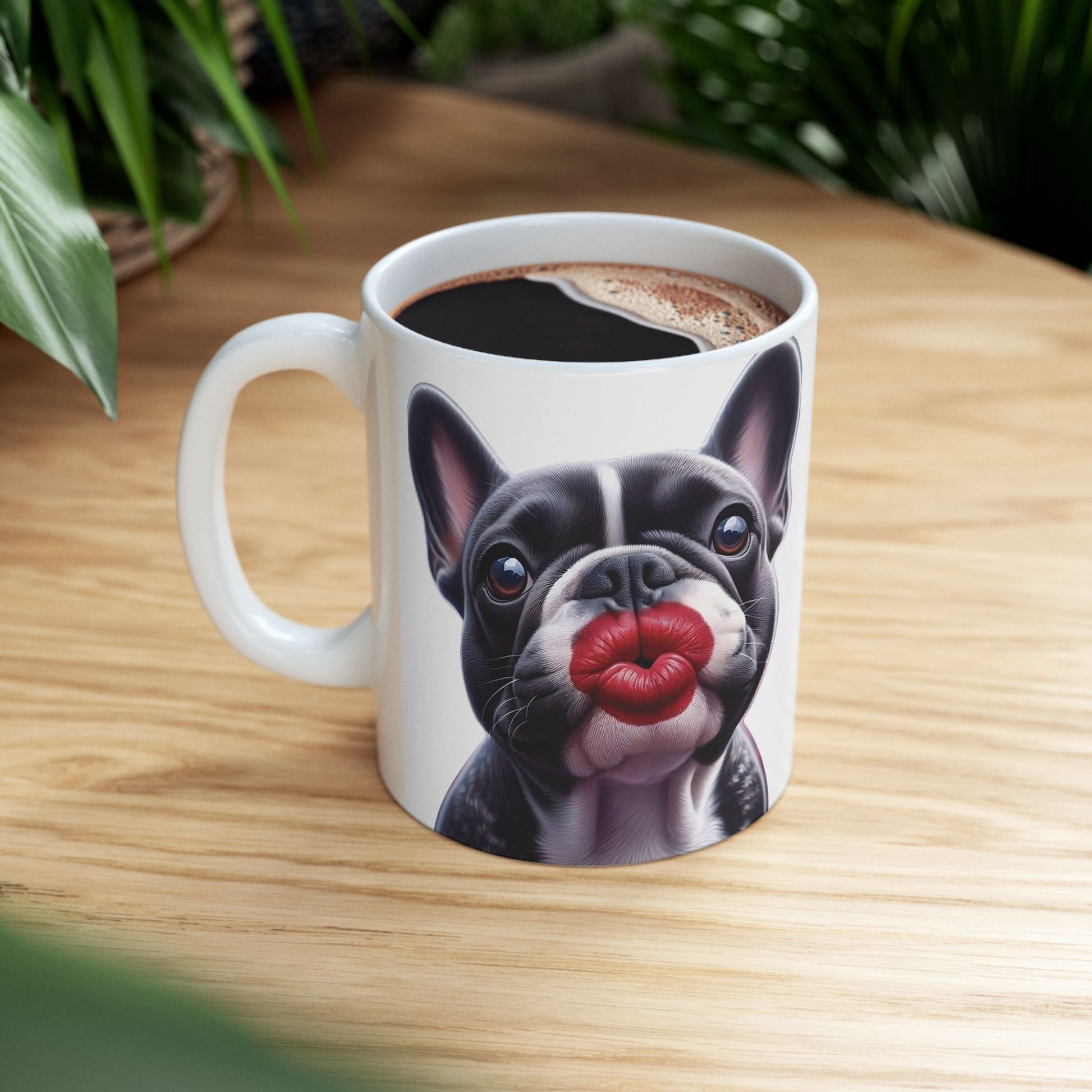 French Bulldog Blowing Kiss Mug (11oz & 15oz)