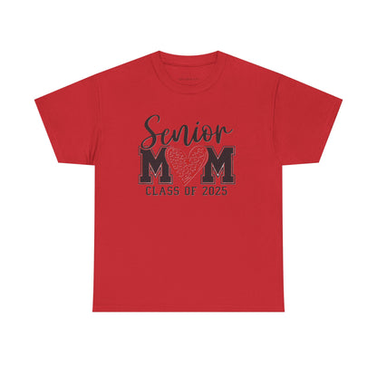 Senior Mom Class of 2025 Unisex Tee, Graduation Gift, Proud Parent Shirt, Family Reunion T-shirt, Mother Day Present