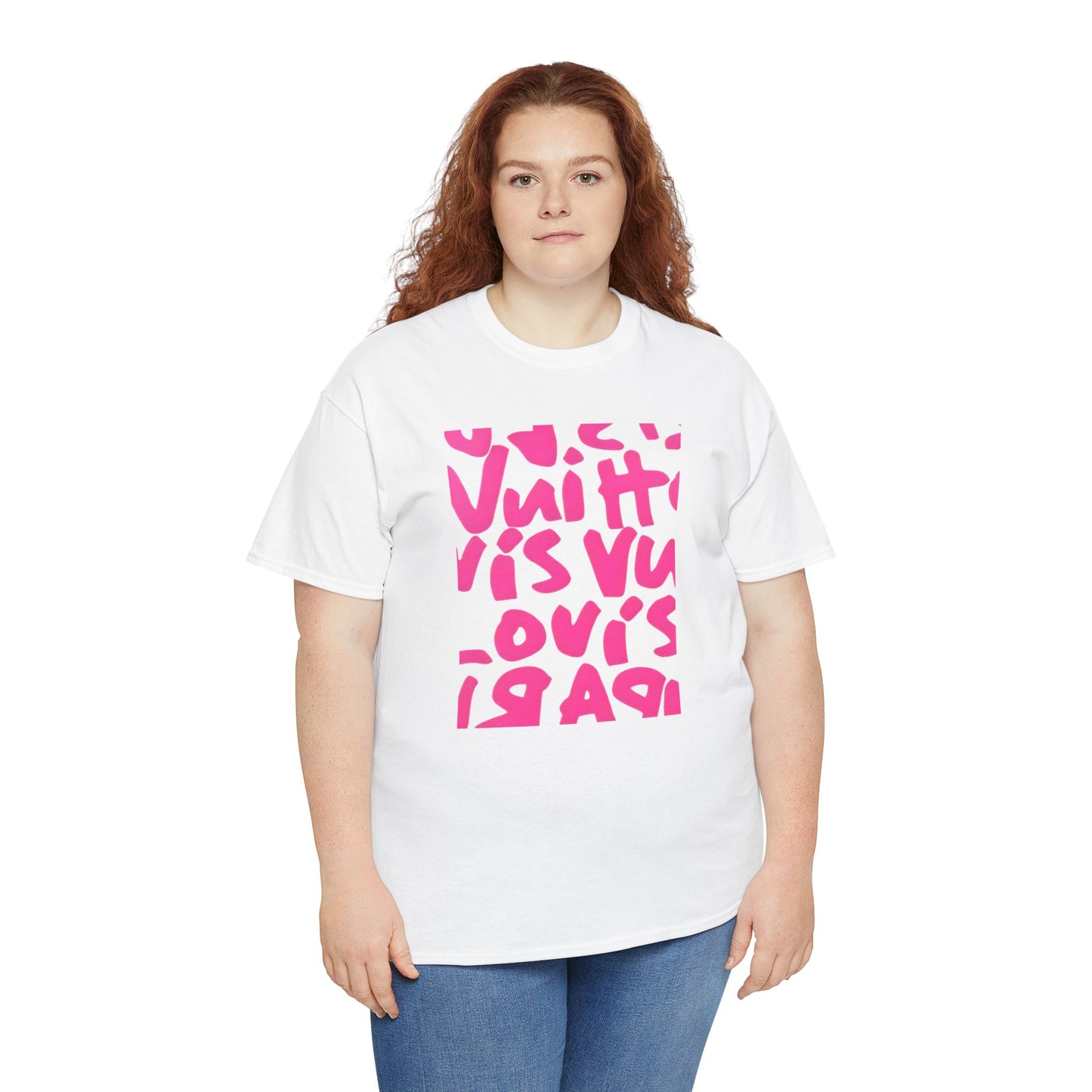 Pink Graffiti Luxe Tee – Street Art Designer-Inspired Shirt