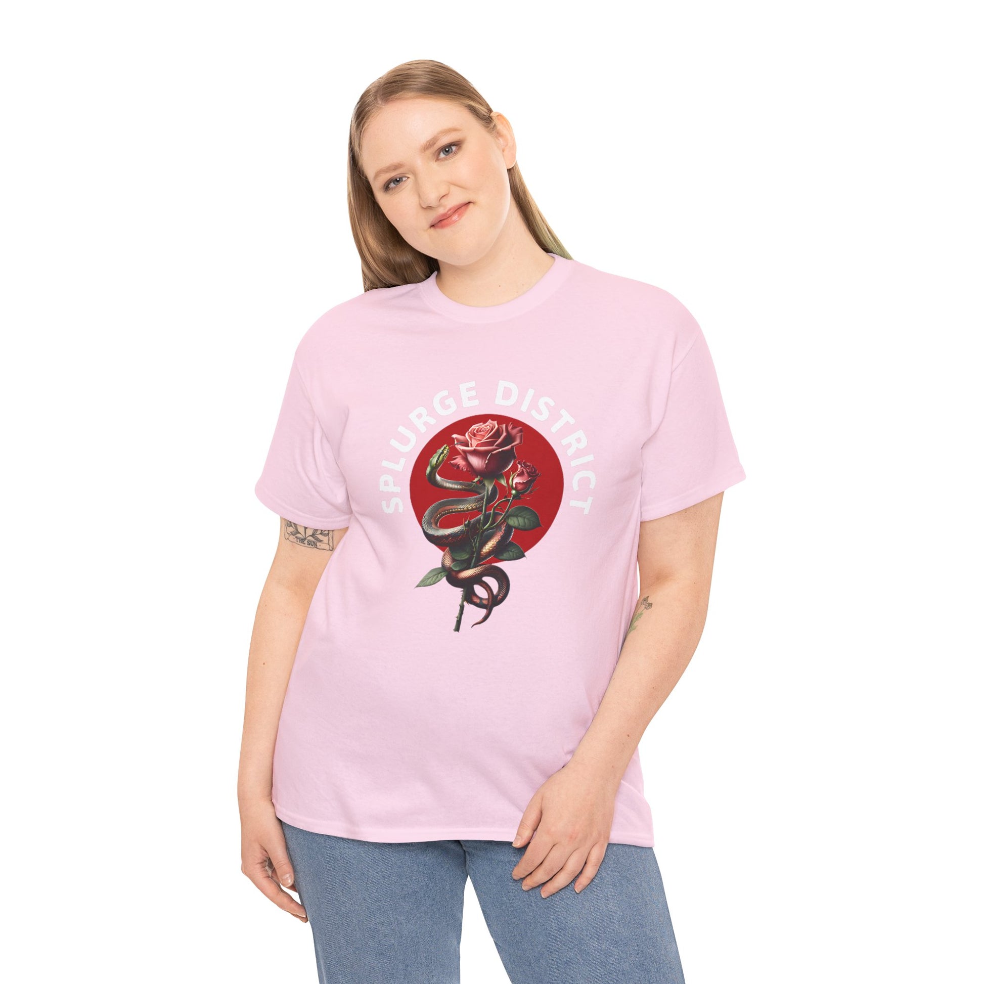 Splurge District Graphic Tee - with Rose Design