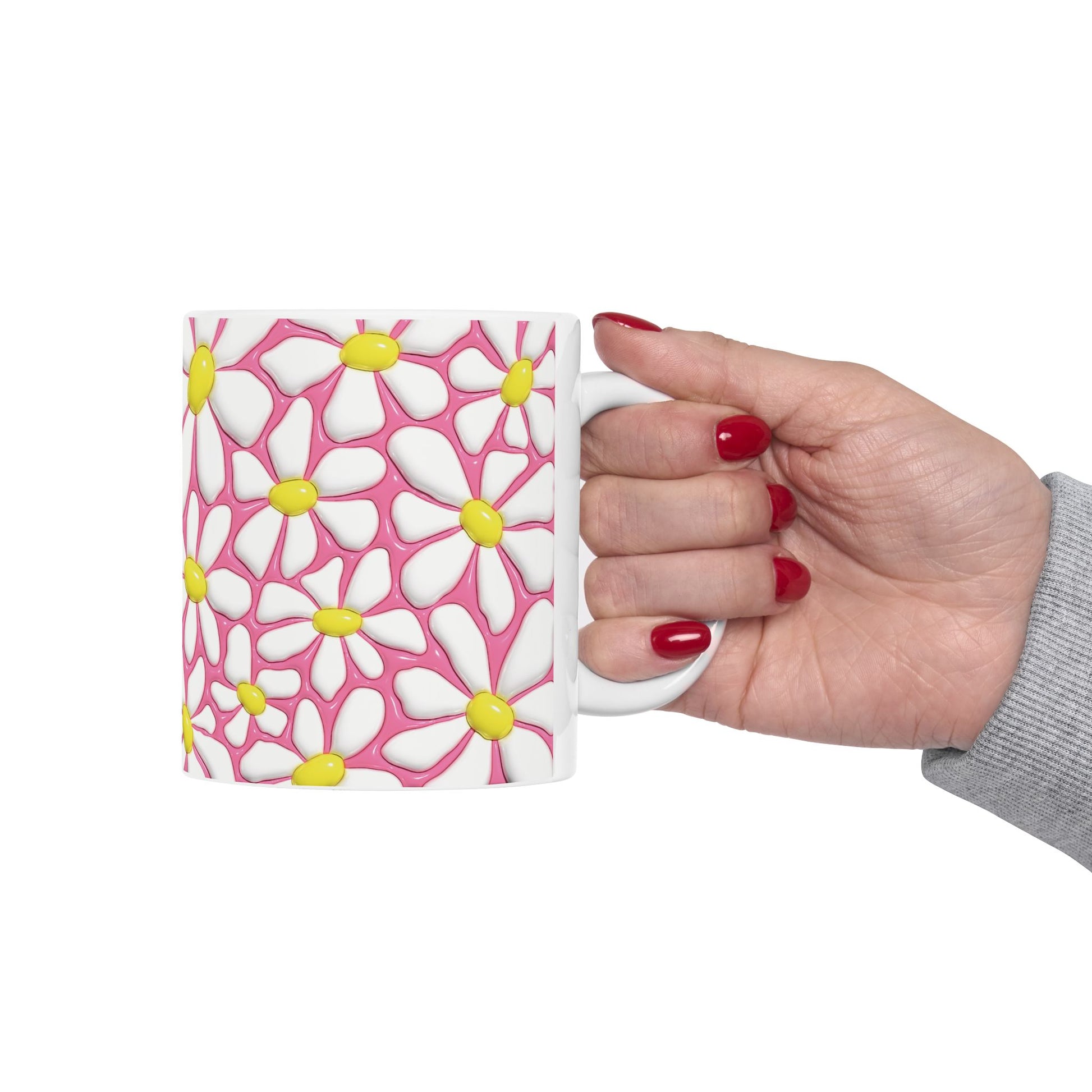 "Cheerful Daisy" Ceramic Mug (11oz, 15oz)