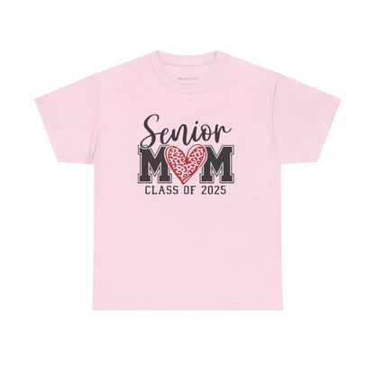 Senior Mom Class of 2025 Unisex Tee, Graduation Gift, Proud Parent Shirt, Family Reunion T-shirt, Mother Day Present