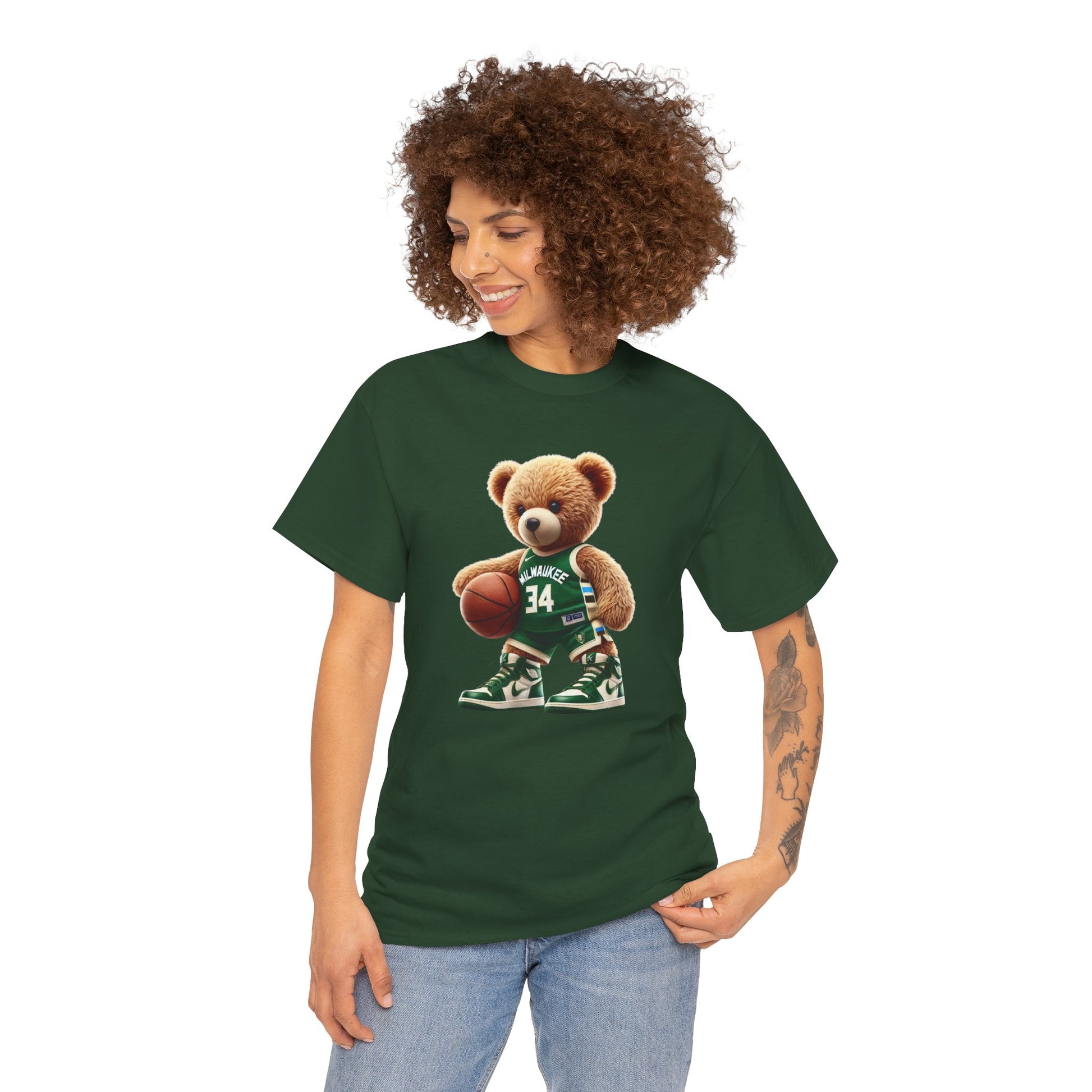 Milwaukee Bucks Teddy Bear Unisex Tee - Express Delivery available