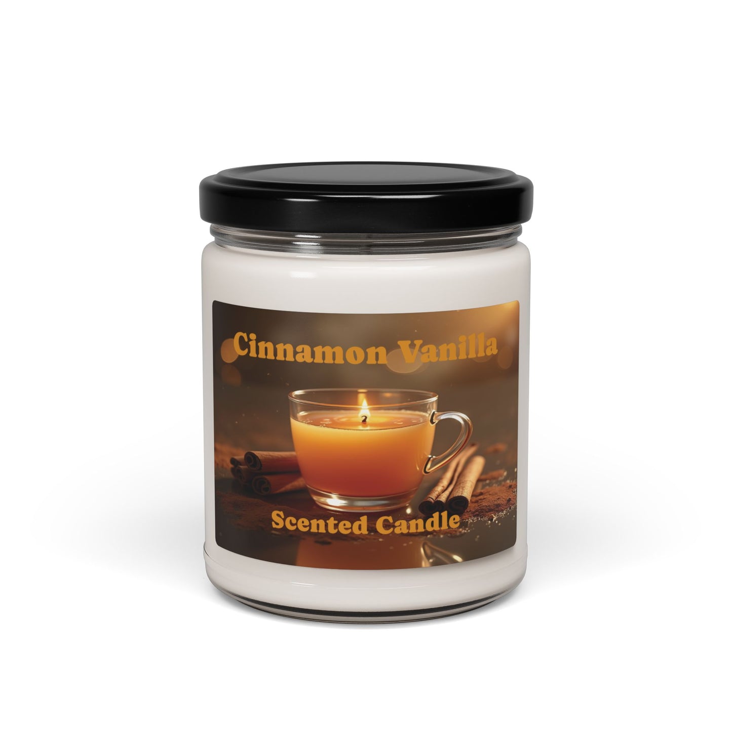 Cinnamon Vanilla - Scented Soy Wax Candle, 9oz