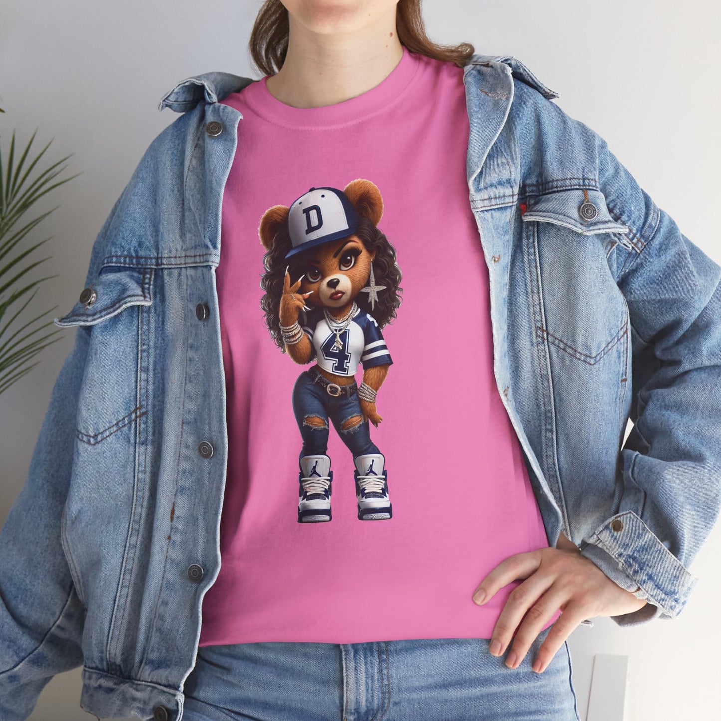 Urban Ms. Teddy Bear Tee Dallas Cowboys | Trendy Streetwear Graphic Shirt