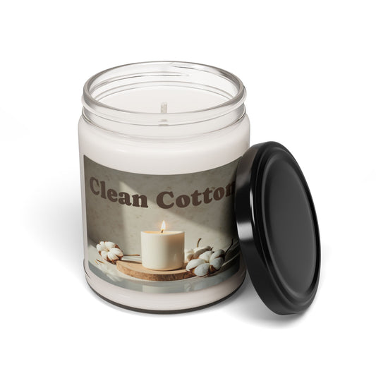 Clean Cotton - Scented Soy Wax Candle, 9oz